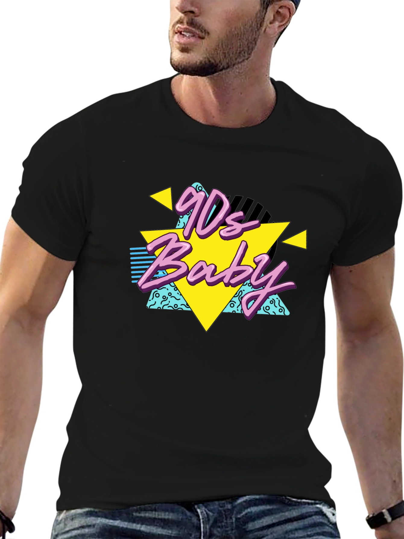 90s Baby Black T-Shirt Retro Style