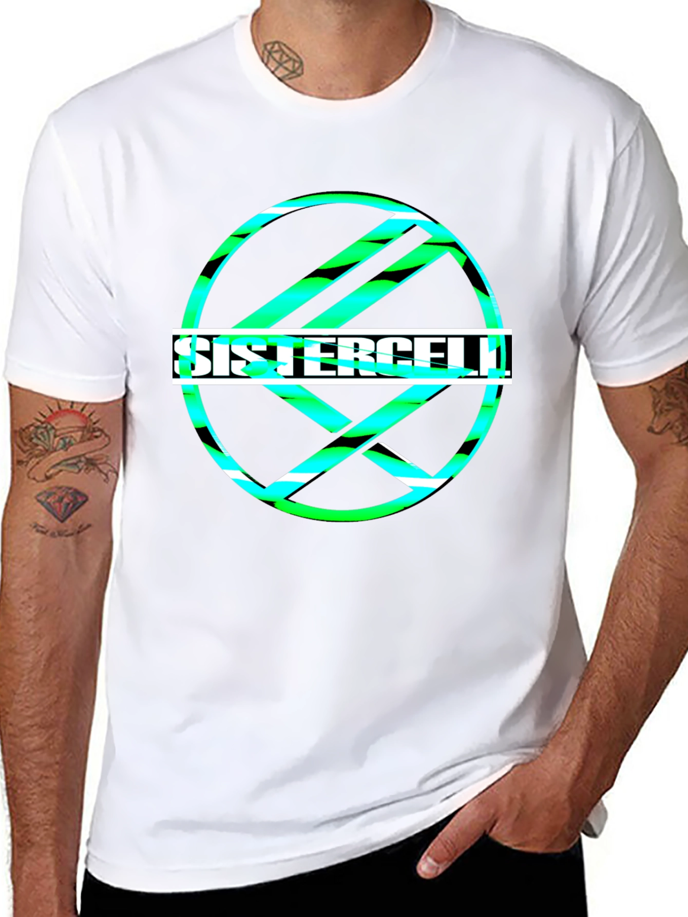 Sistercell Graphic Print Black T-Shirt