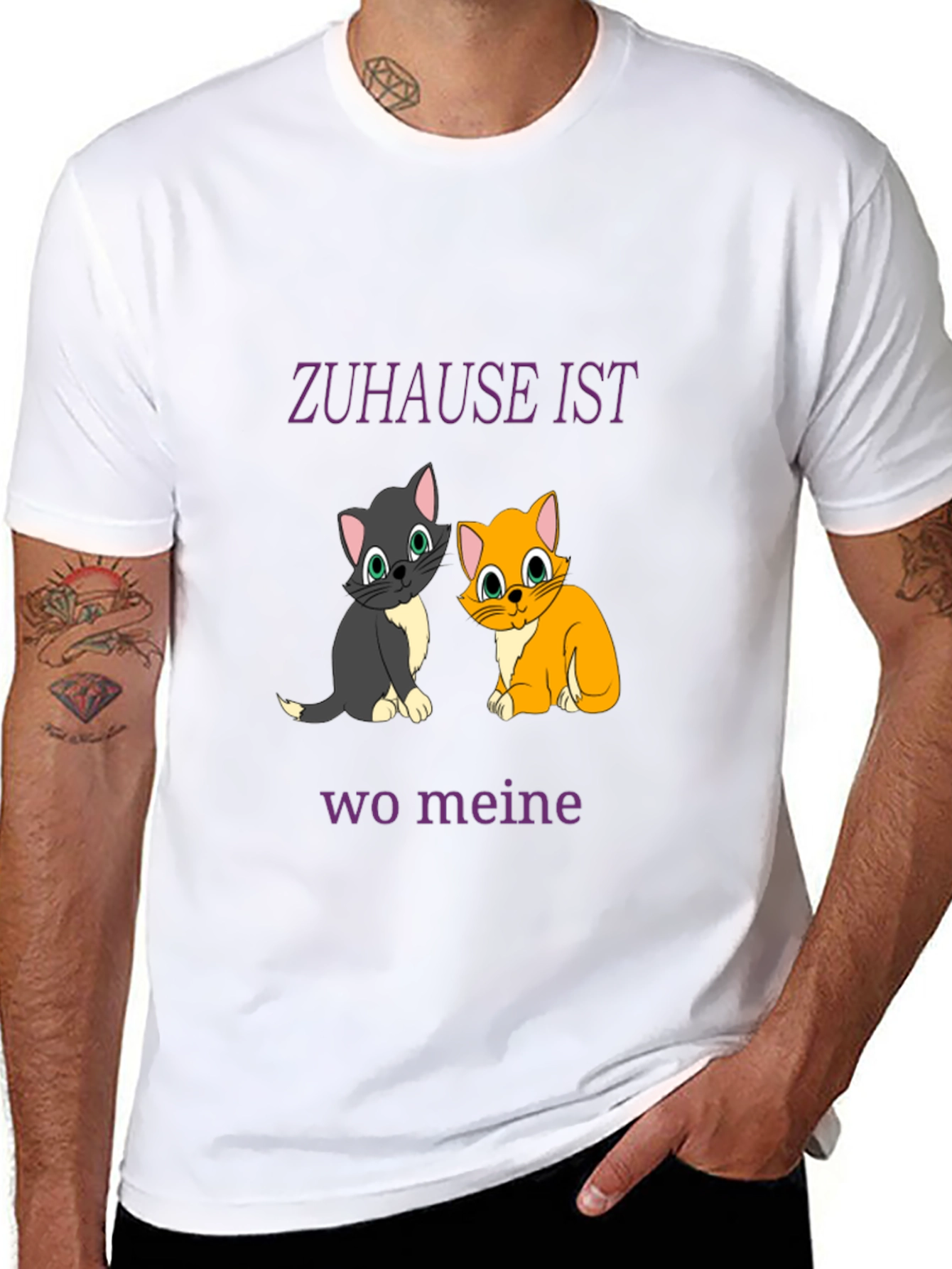 Cute Cats T-Shirt - Zuhause Ist Wo Meine Katze Ist