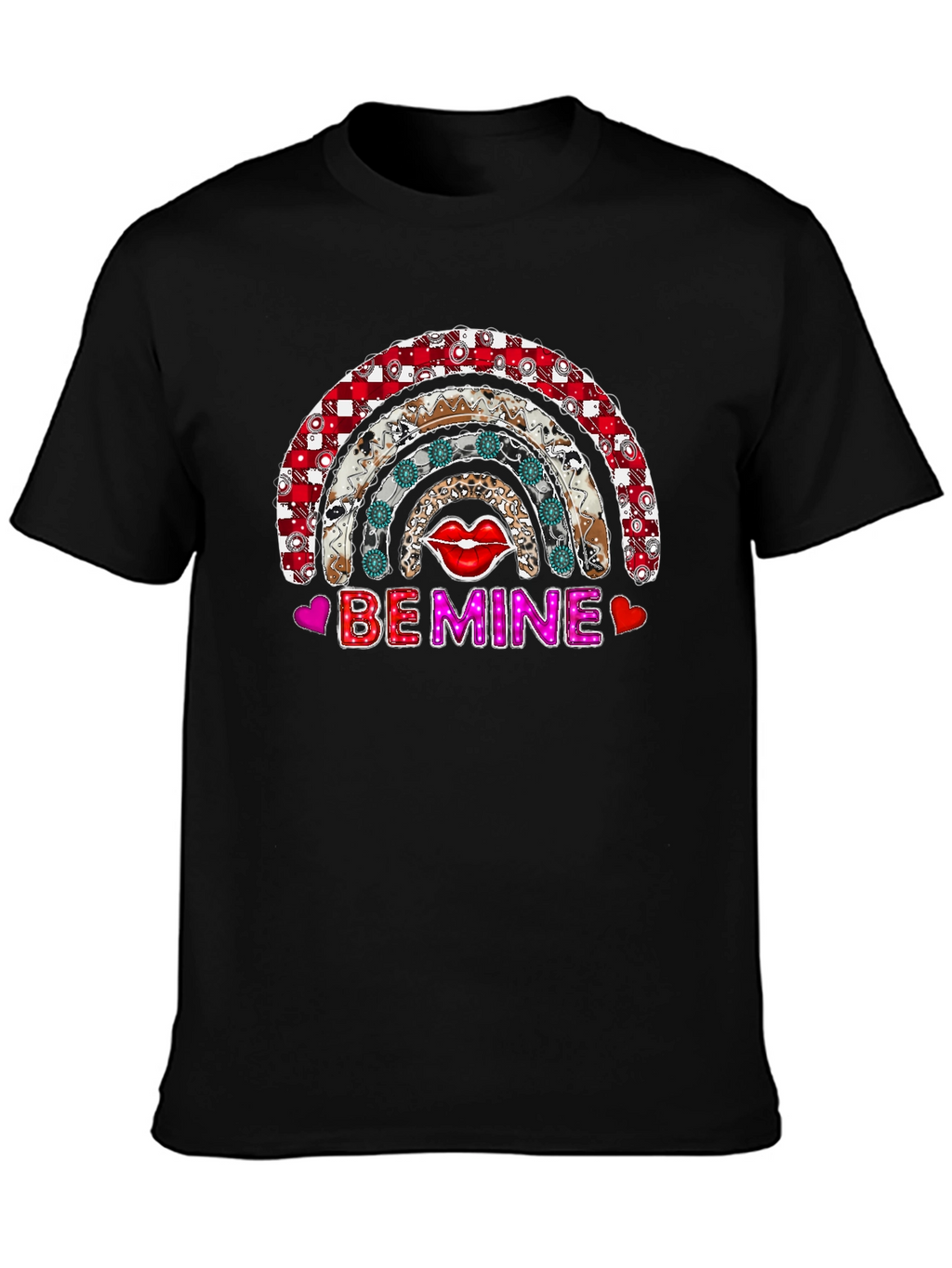 Be Mine Rainbow Graphic Tee - Valentines Day Shirt