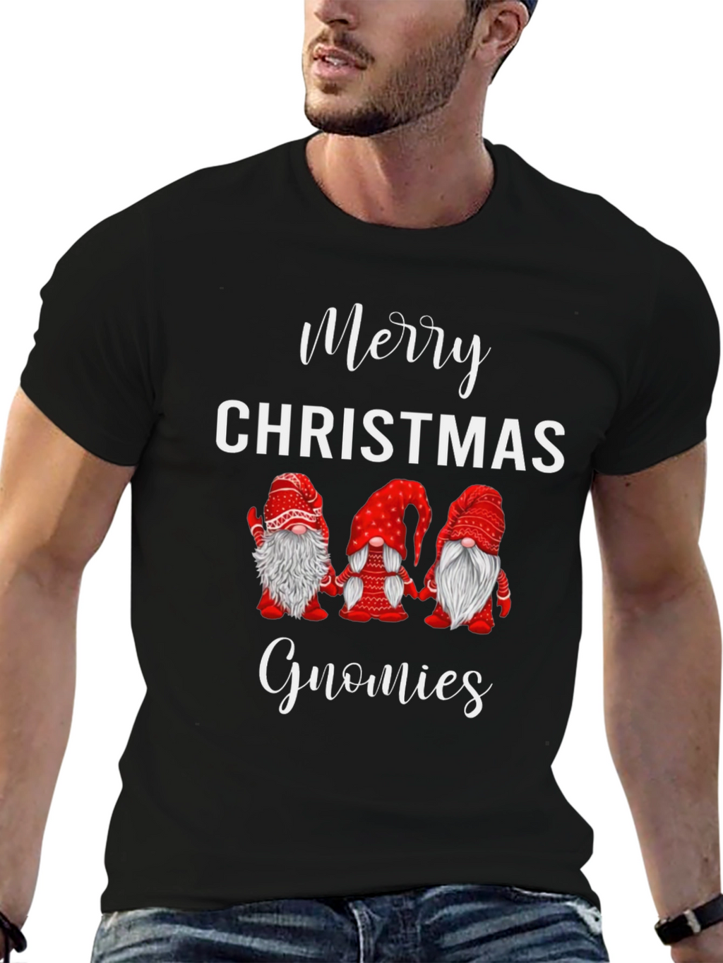 Merry Christmas Gnomies Graphic Tee