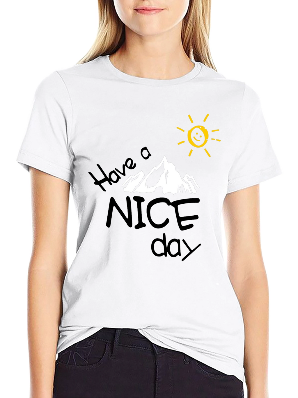 Have A Nice Day Graphic Tee - Black