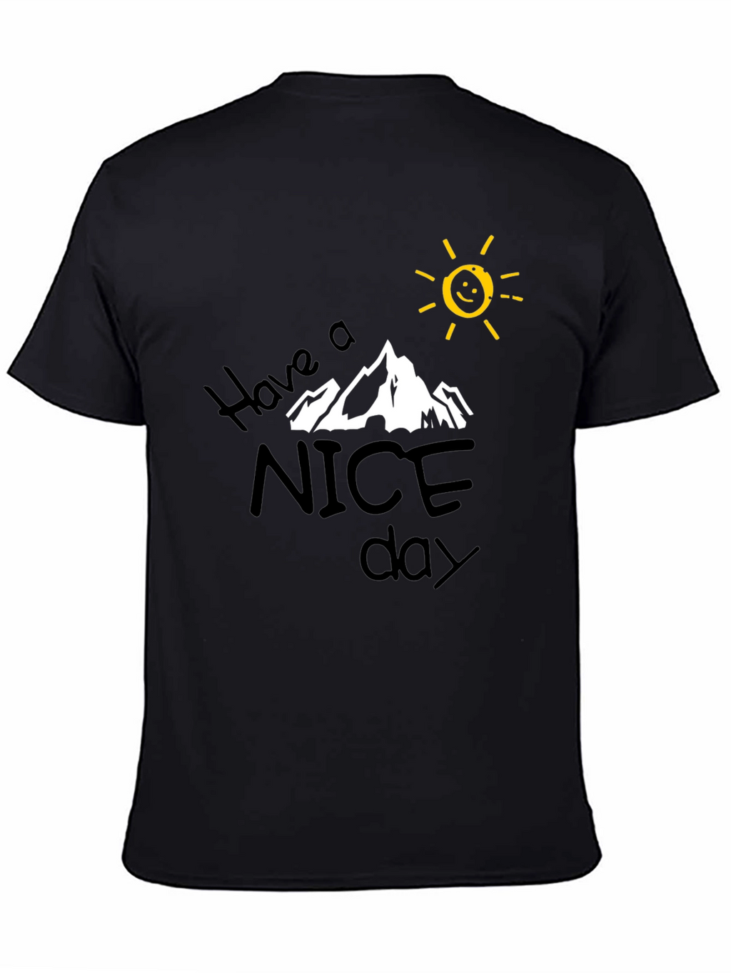 Have A Nice Day Graphic Tee - Black