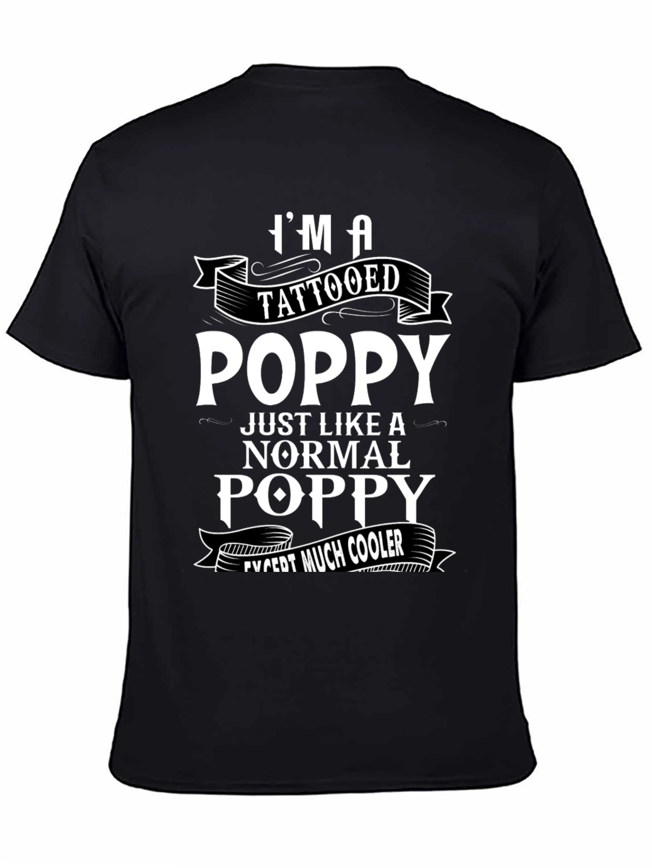 Tattooed Poppy T-Shirt: Cool Grandfather Gift