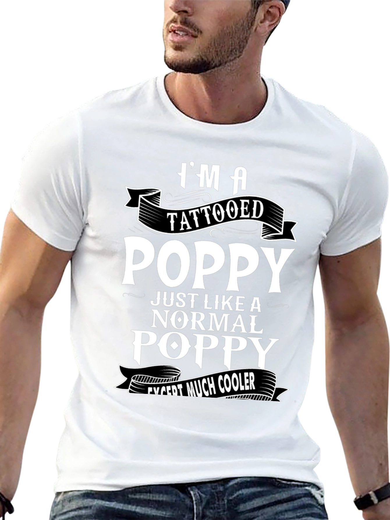 Tattooed Poppy T-Shirt: Cool Grandfather Gift