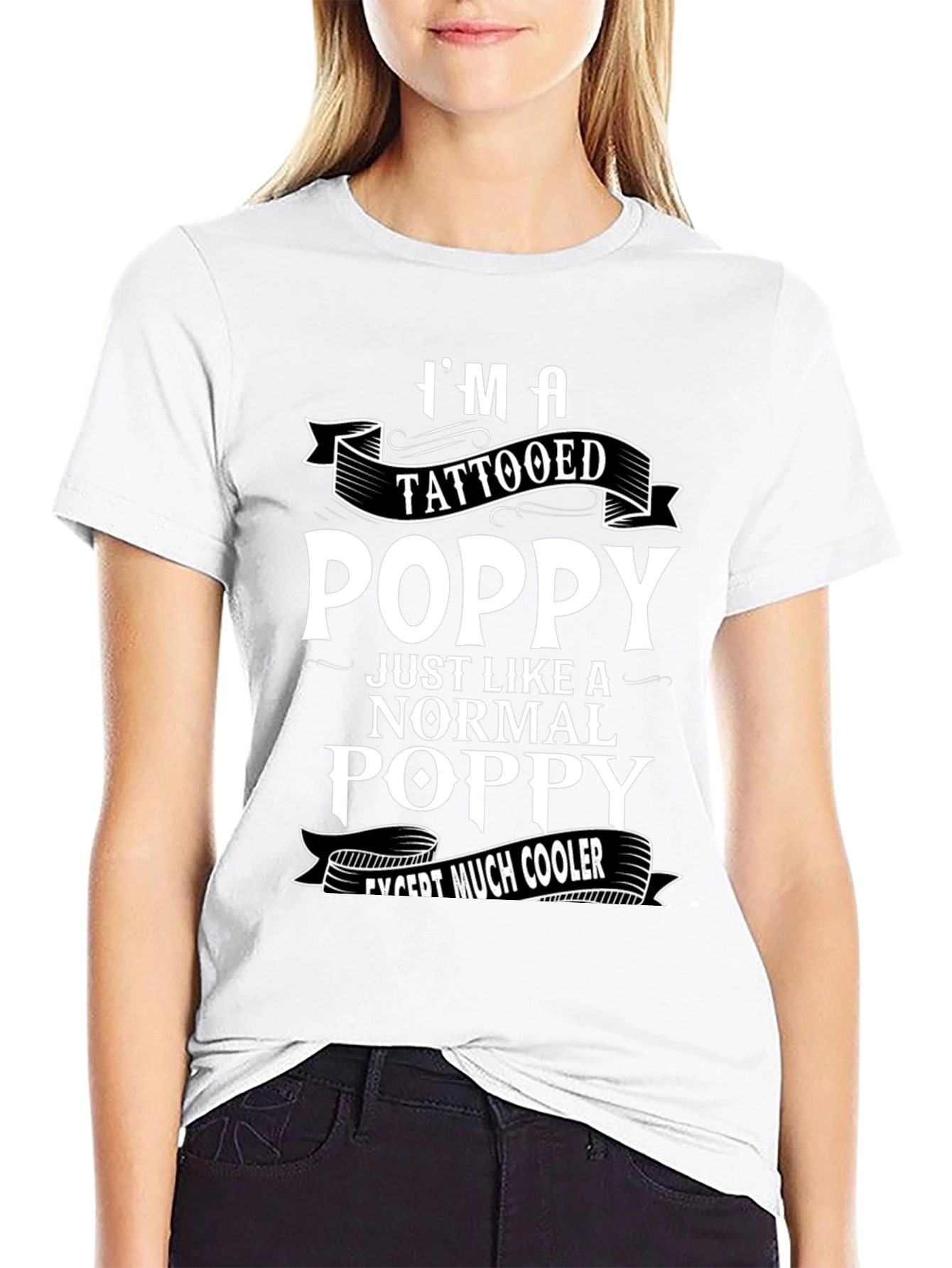 Tattooed Poppy T-Shirt: Cool Grandfather Gift