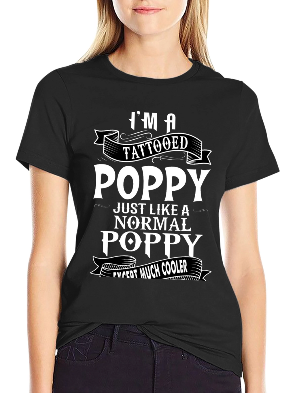 Tattooed Poppy T-Shirt: Cool Grandfather Gift