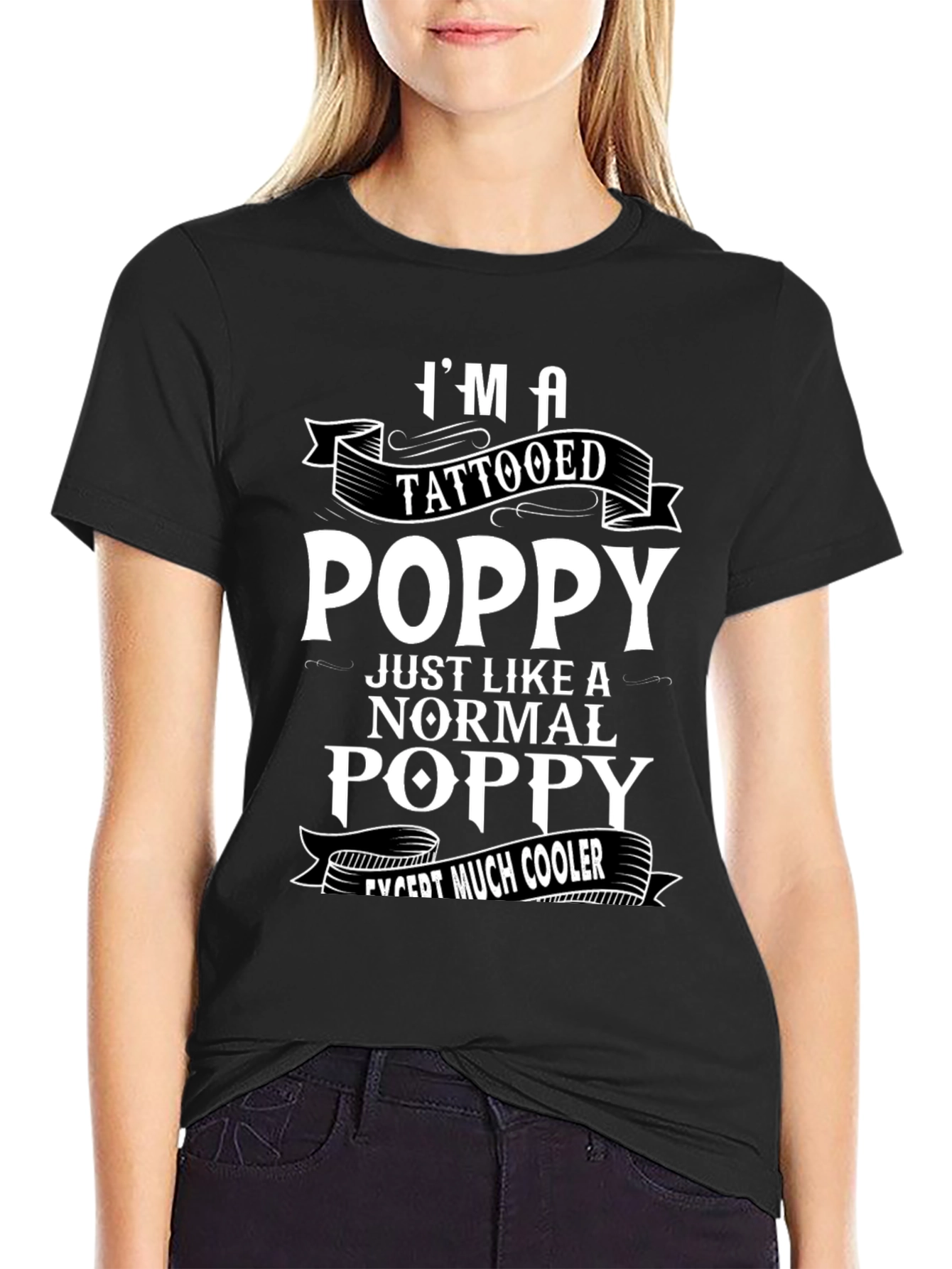 Tattooed Poppy T-Shirt: Cool Grandfather Gift
