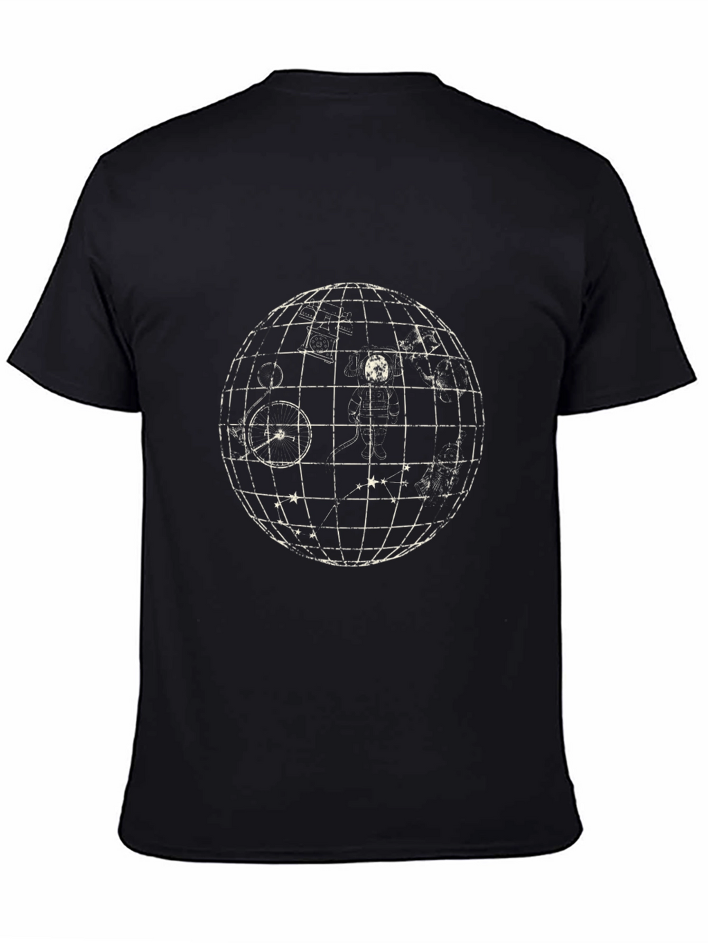 Celestial Sphere Graphic Tee - Classic Black