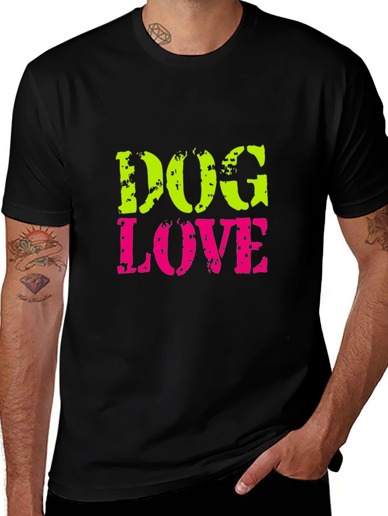 Dog Love Graphic Tee - Unisex Black T-Shirt