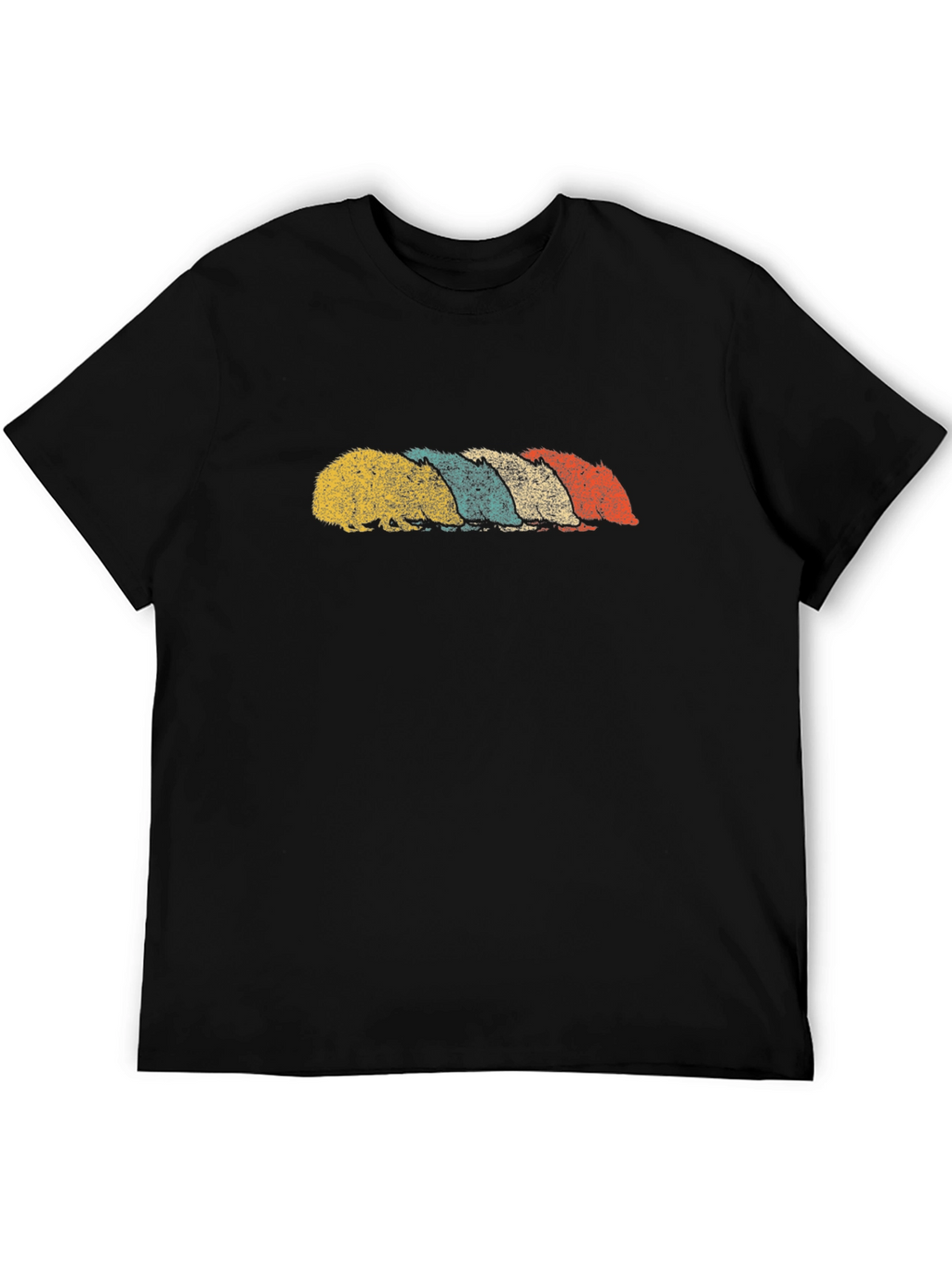 Retro Hedgehog T-Shirt - Black Cotton Tee