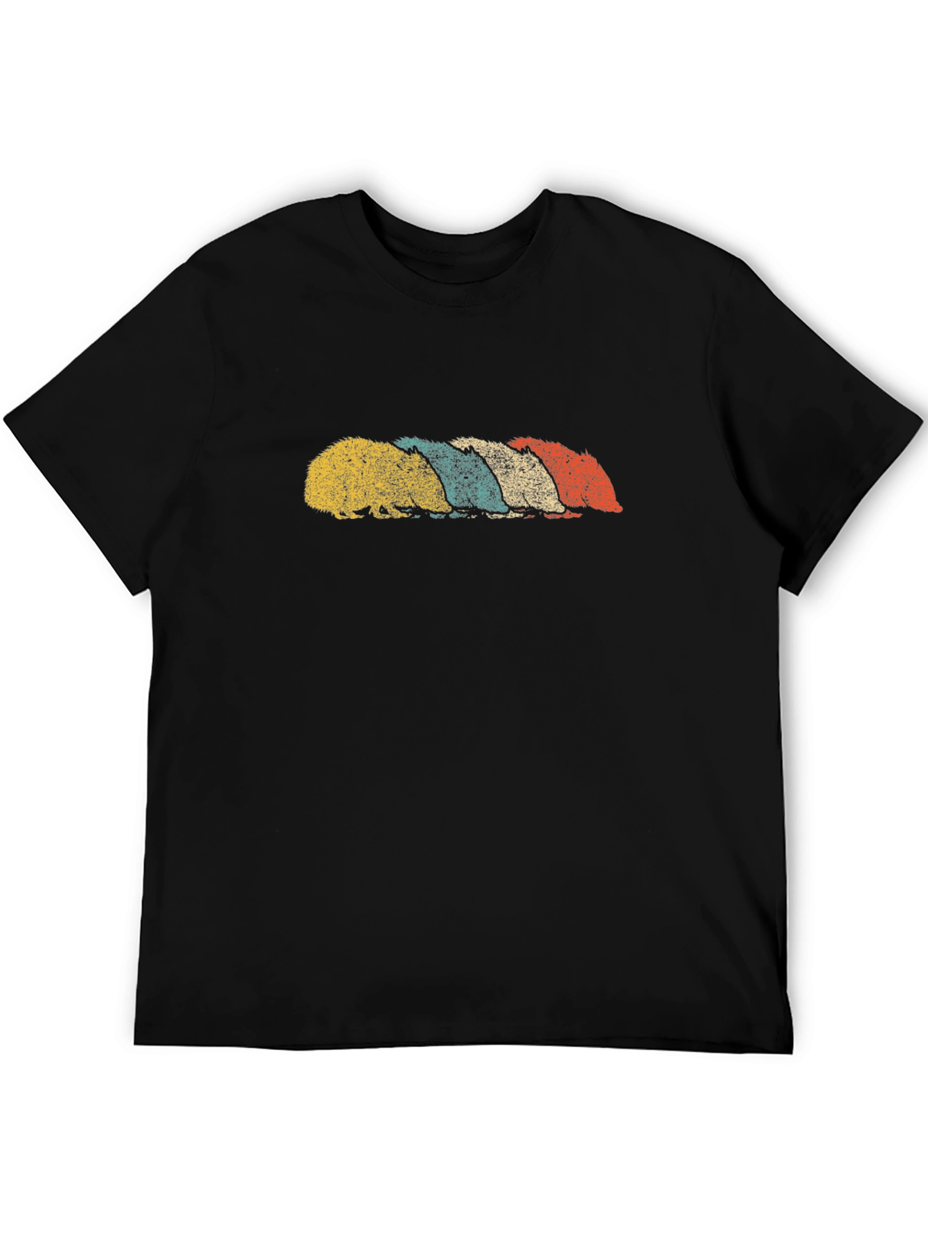 Retro Hedgehog T-Shirt - Black Cotton Tee