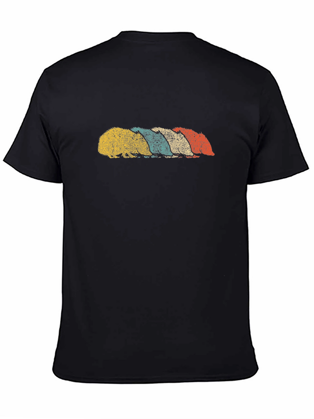 Retro Hedgehog T-Shirt - Black Cotton Tee