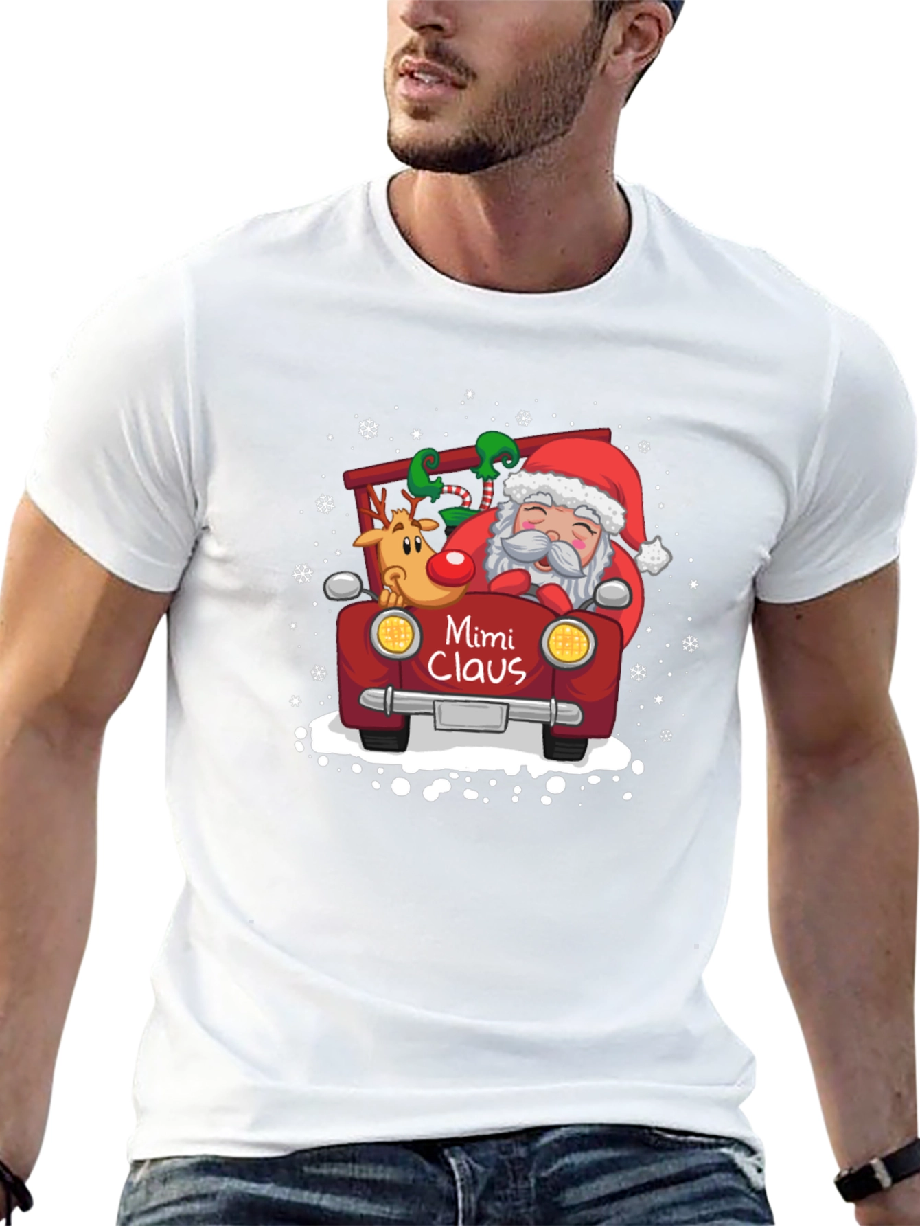 Mimi Claus Santa T-Shirt: Festive Holiday Wear