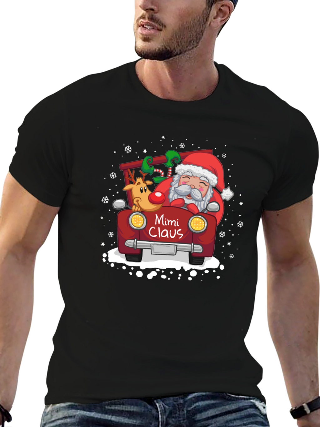 Mimi Claus Santa T-Shirt: Festive Holiday Wear
