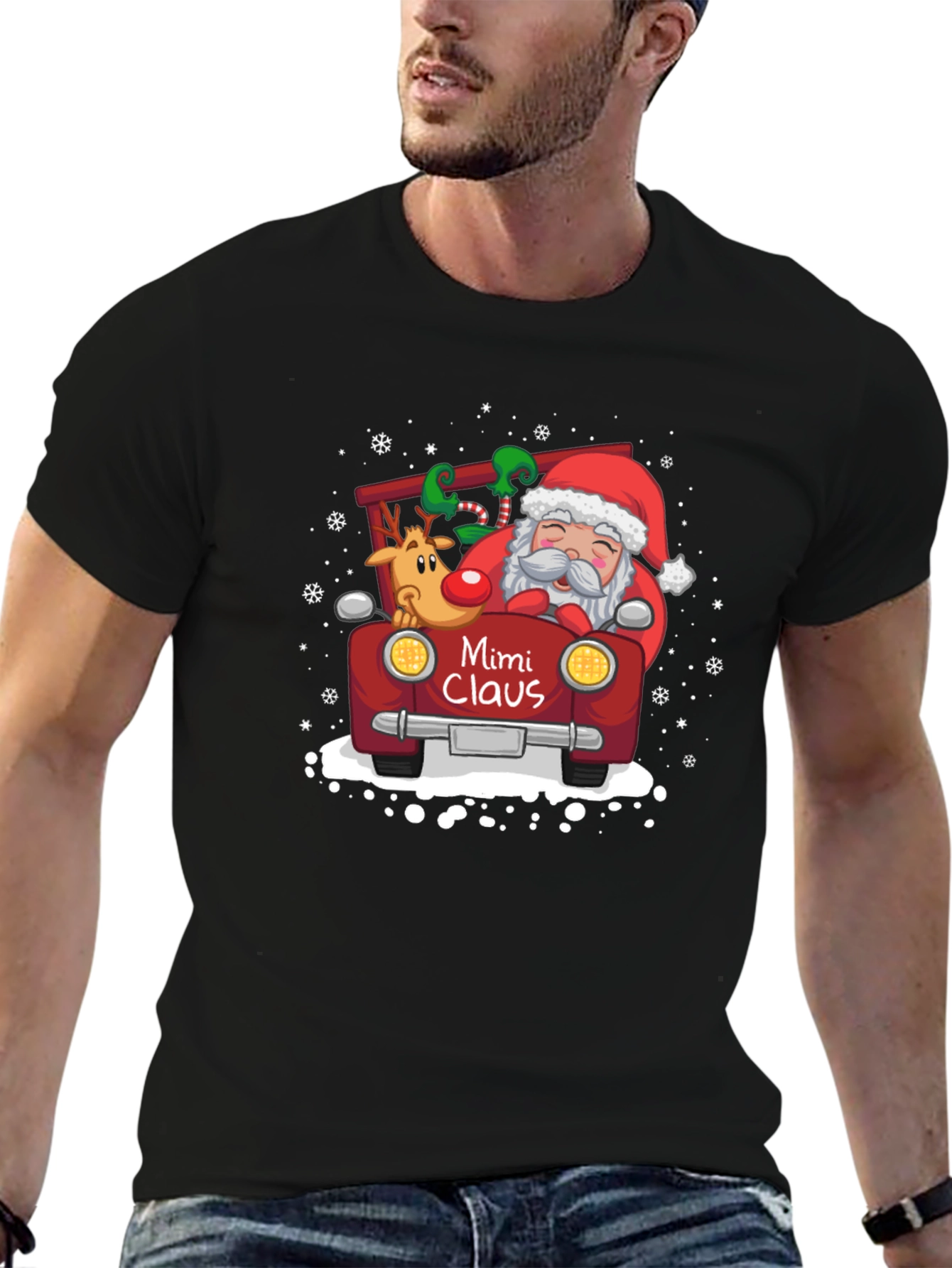 Mimi Claus Santa T-Shirt: Festive Holiday Wear