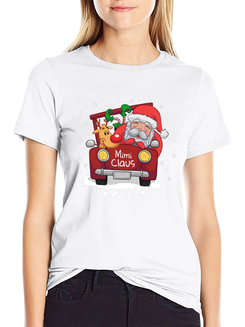 Mimi Claus Santa T-Shirt: Festive Holiday Wear