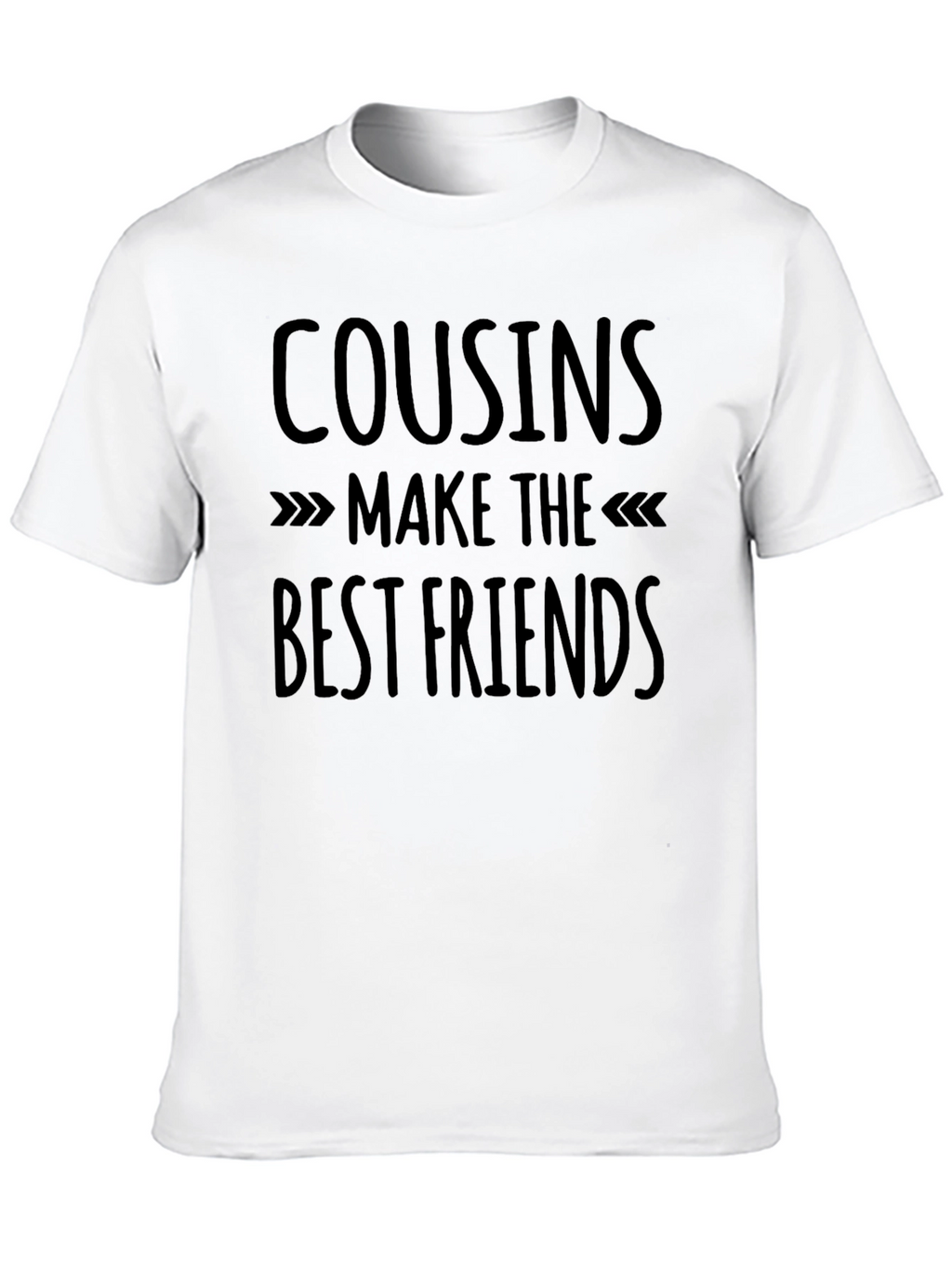 Cousins Make the Best Friends Black Graphic T-Shirt