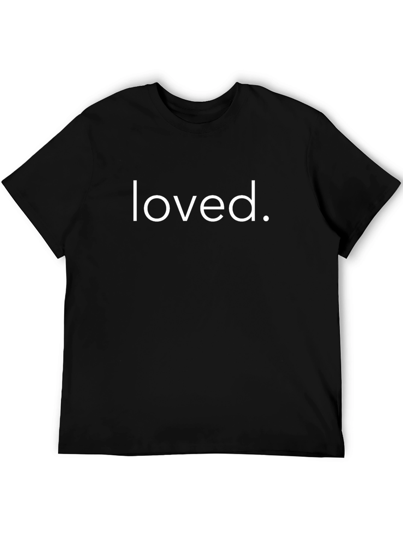 Loved Graphic Tee - Black Cotton Casual T-Shirt