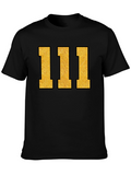 Bold Number Tee: Striking Gold Graphic T-Shirt