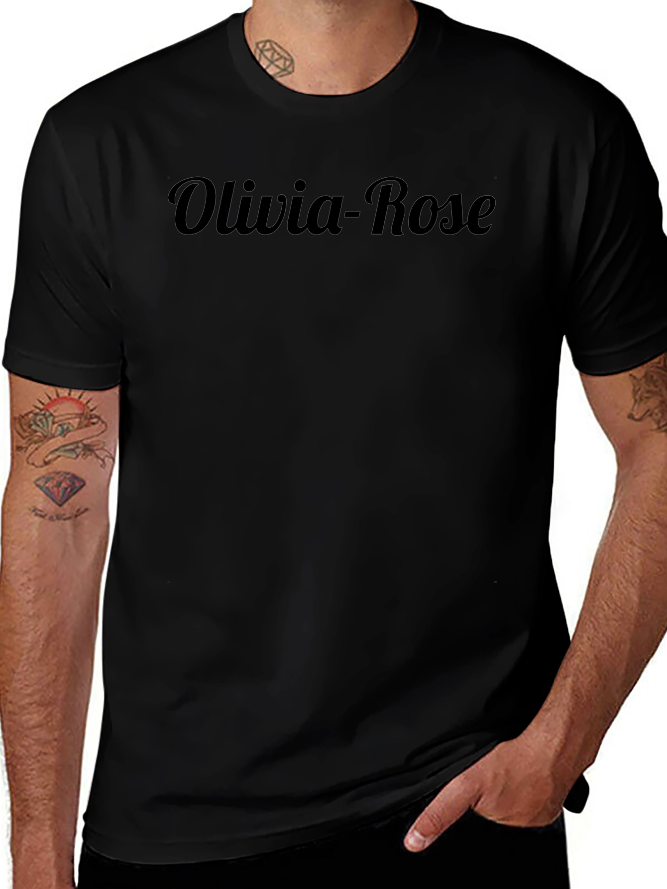 Olivia-Rose Black Tee Casual Comfort