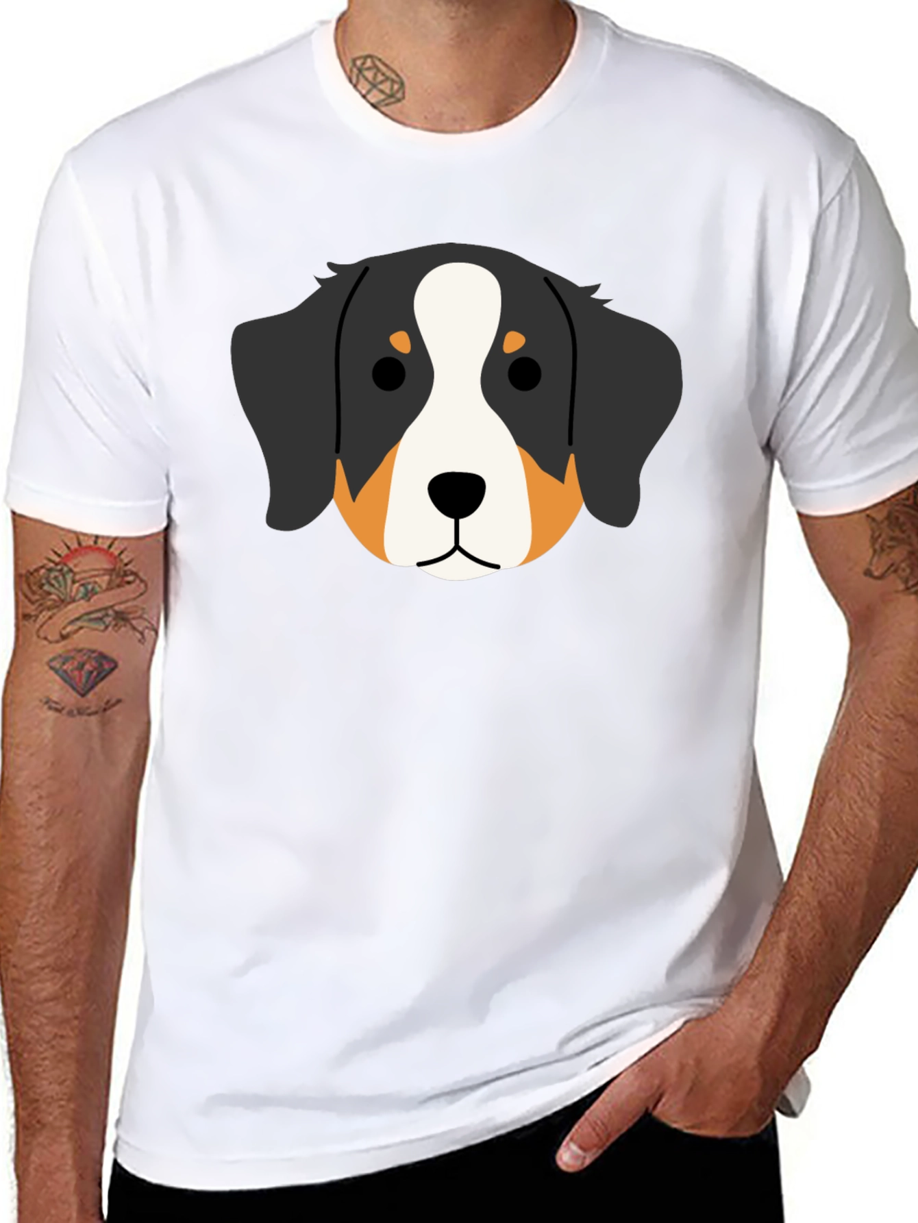 Bernese Mountain Dog Cartoon T-Shirt – Cute Dog Lover Tee