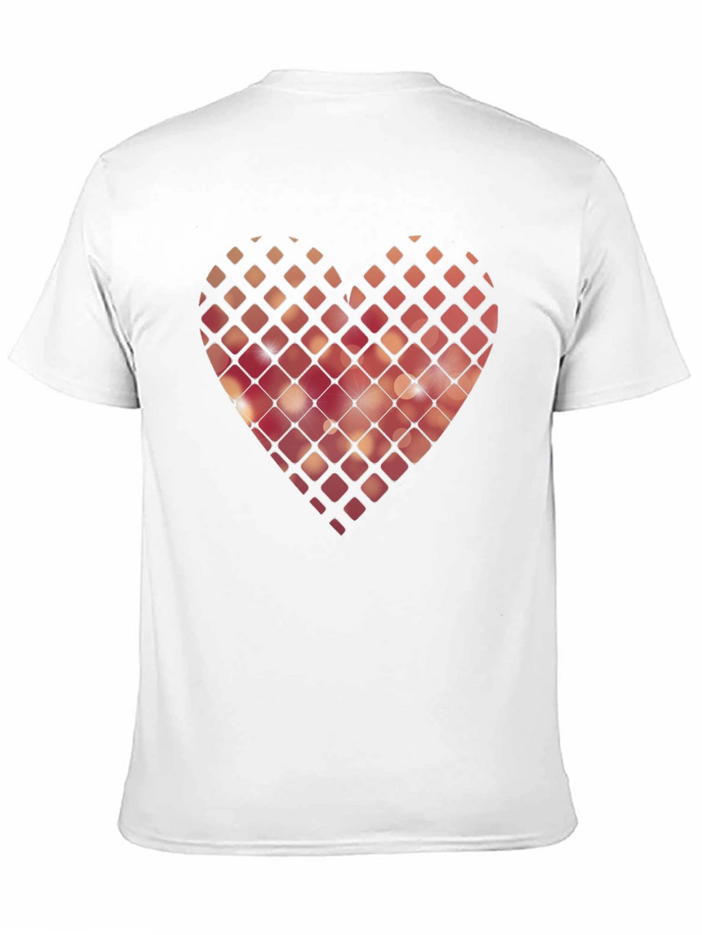 Geometric Heart Graphic Black T-Shirt