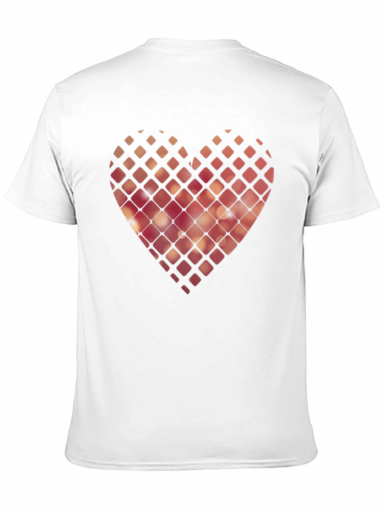 Geometric Heart Graphic Black T-Shirt