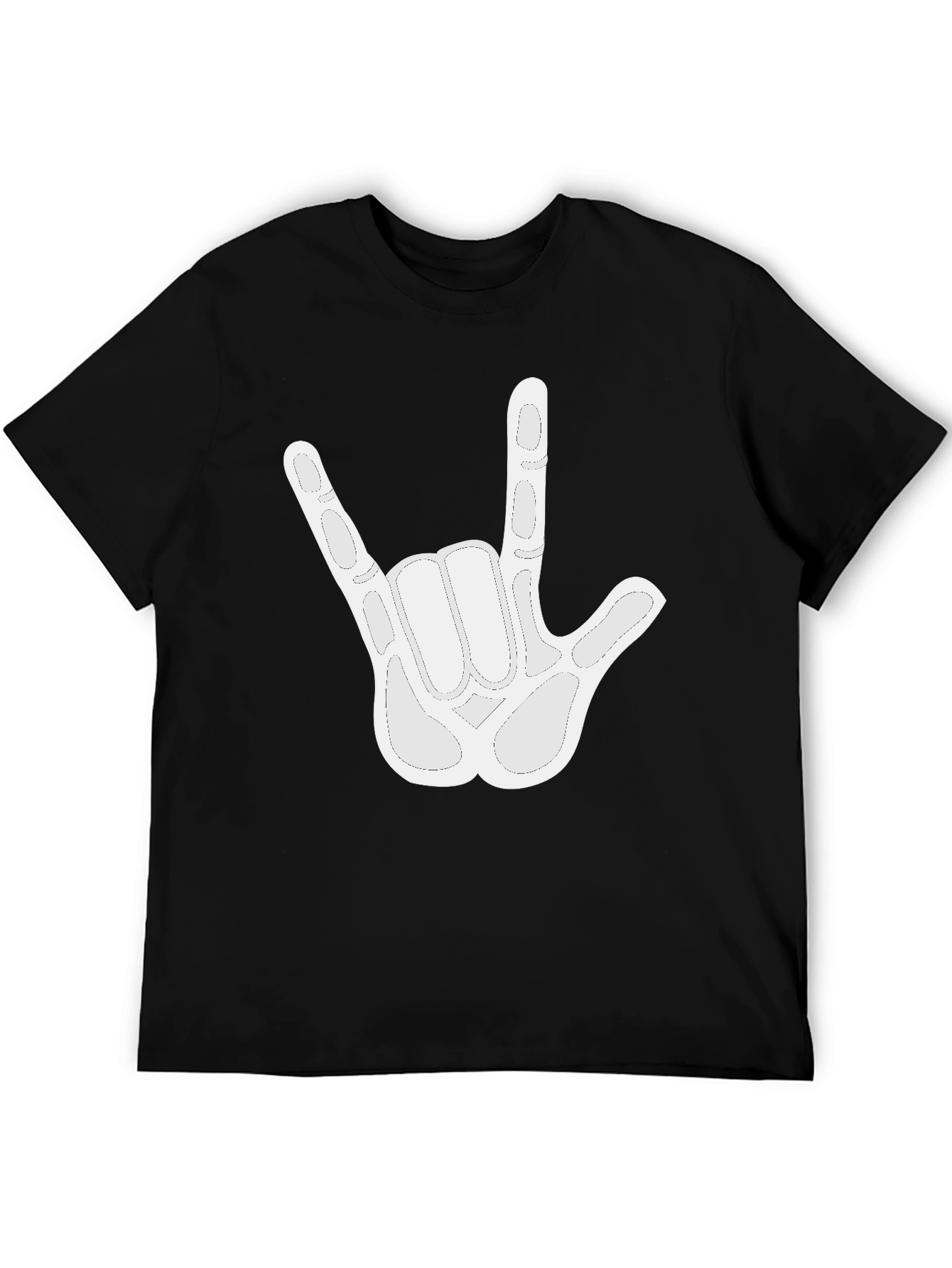 I Love You Hand Sign Black T-Shirt