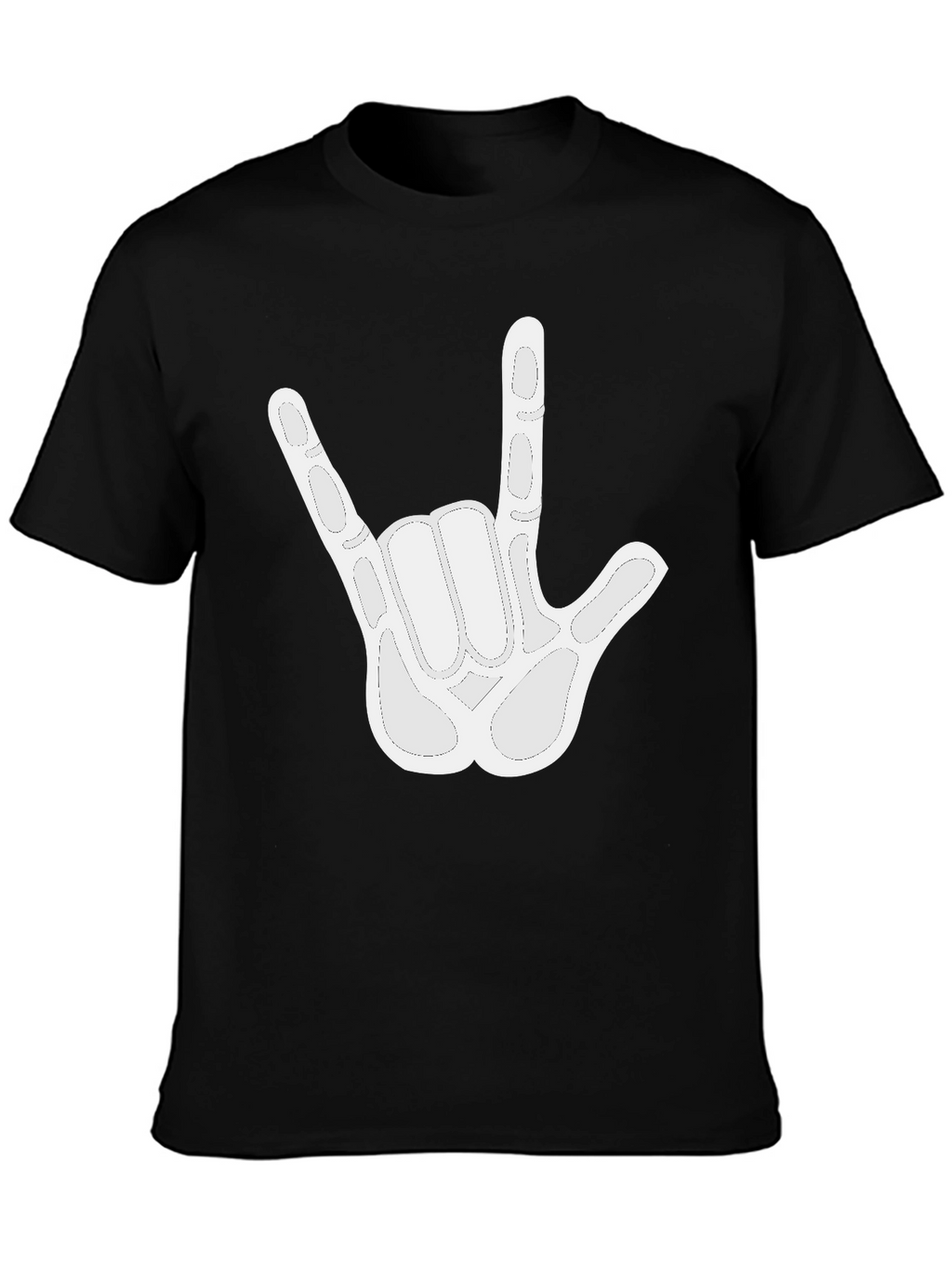I Love You Hand Sign Black T-Shirt