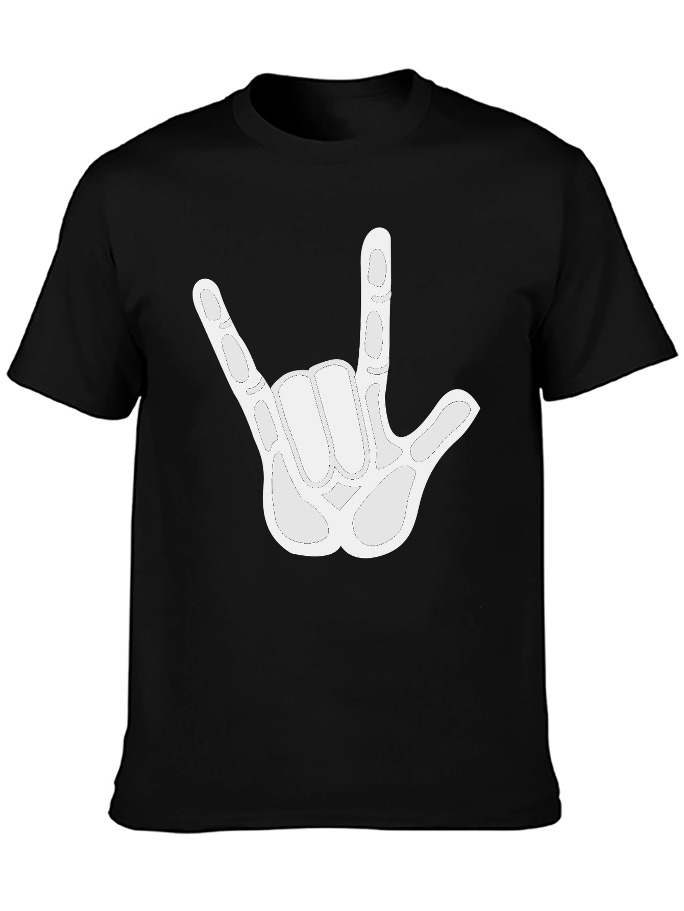 I Love You Hand Sign Black T-Shirt