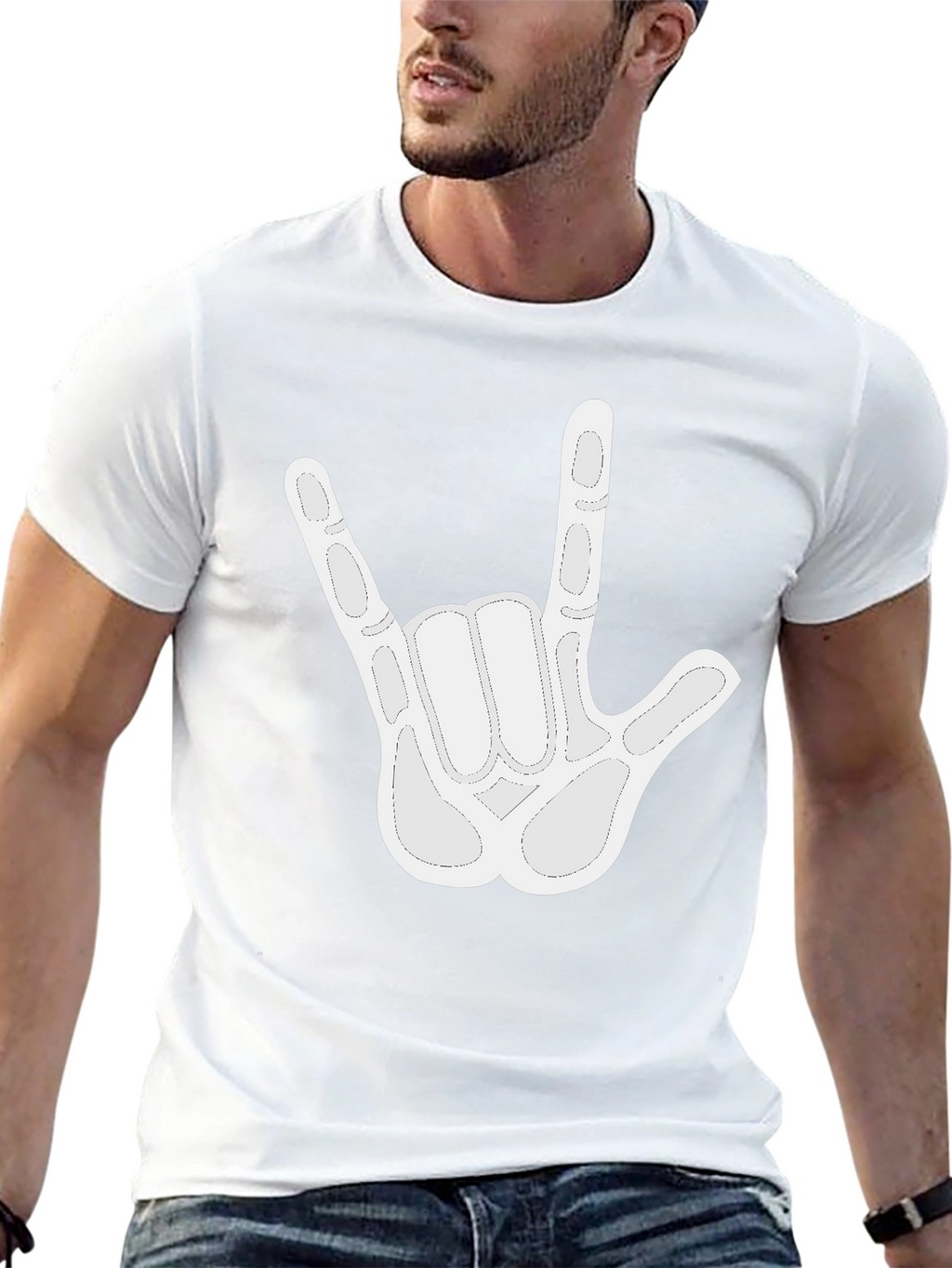 I Love You Hand Sign Black T-Shirt