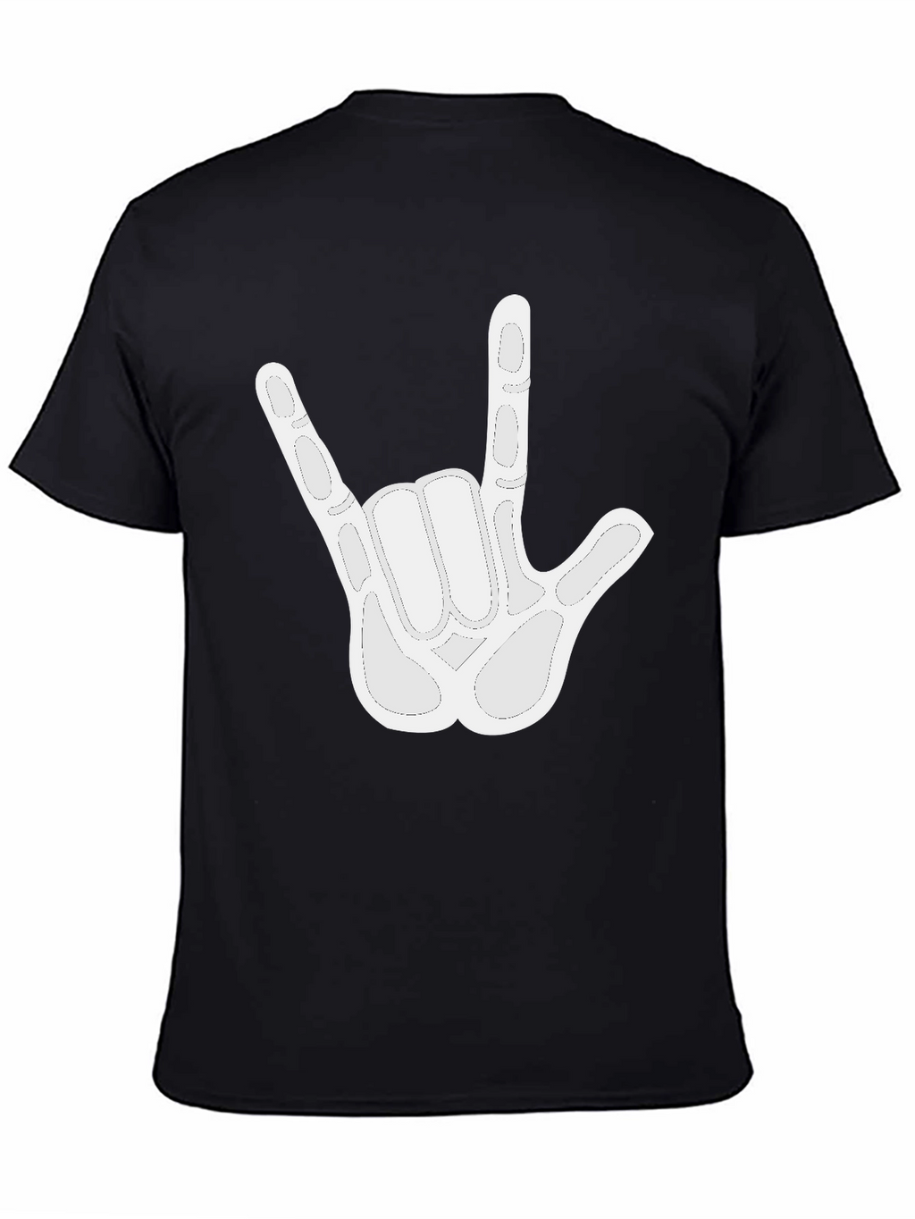 I Love You Hand Sign Black T-Shirt