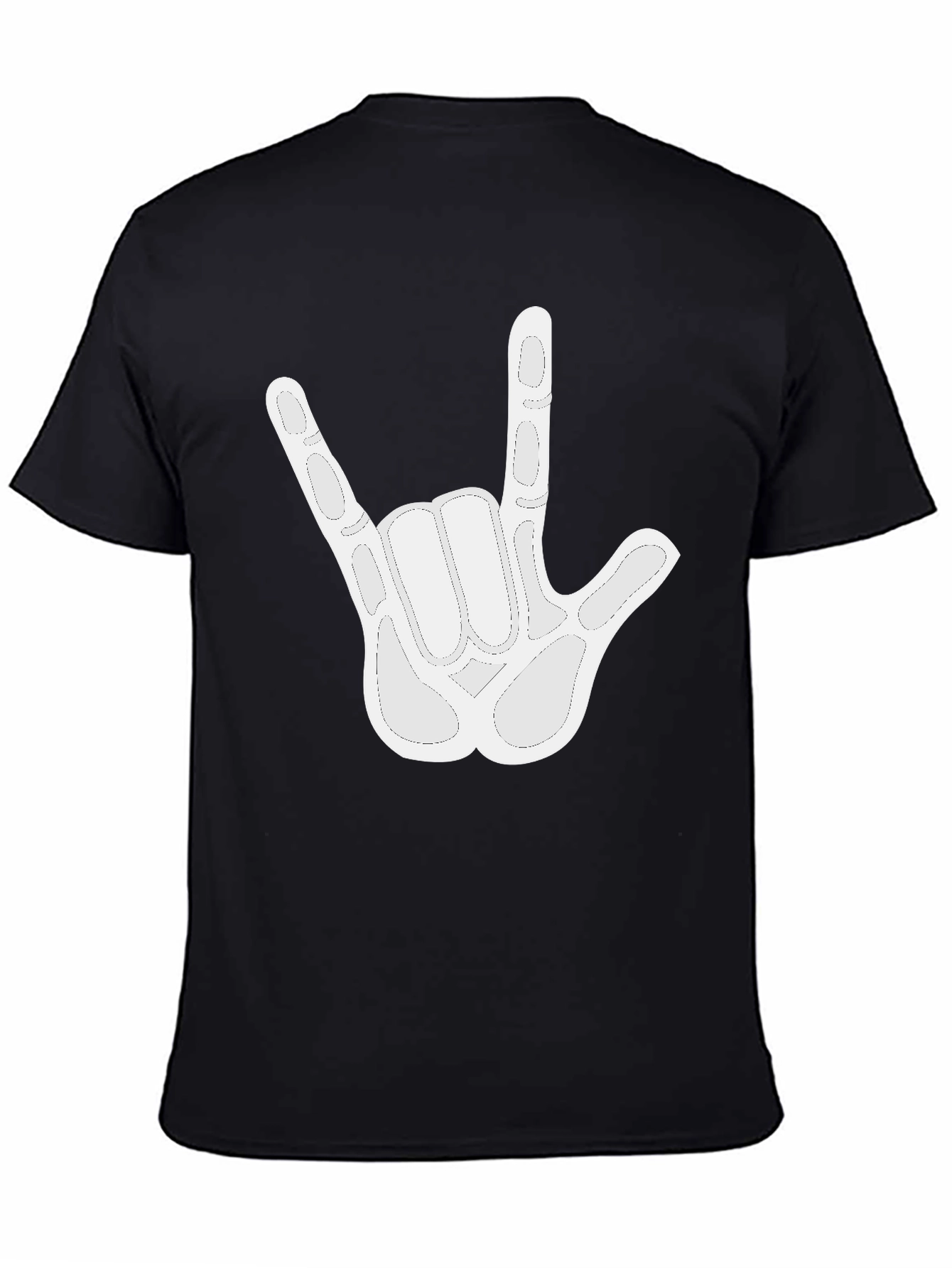 I Love You Hand Sign Black T-Shirt