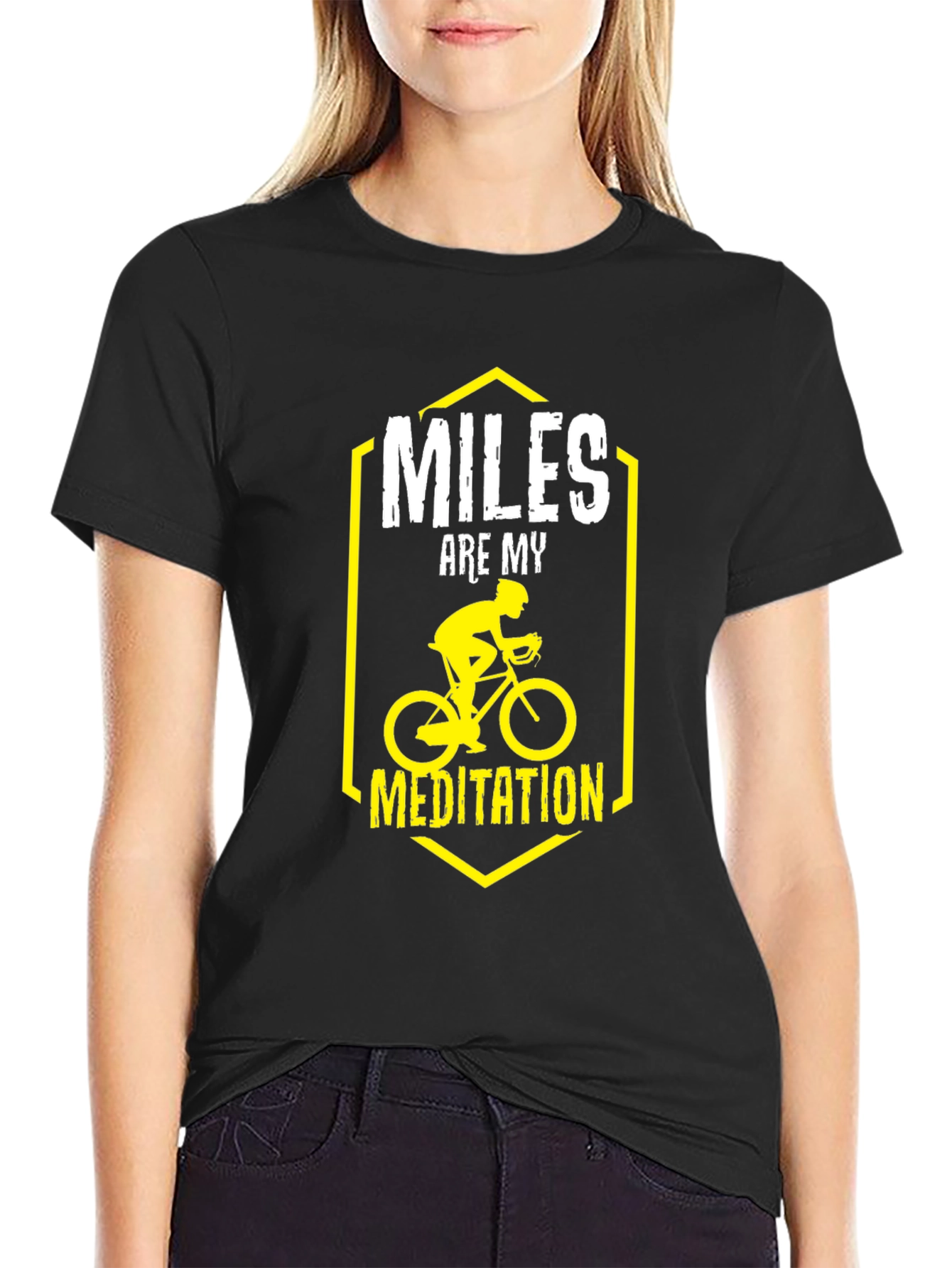 Miles Are My Meditation T-Shirt Biking Rider