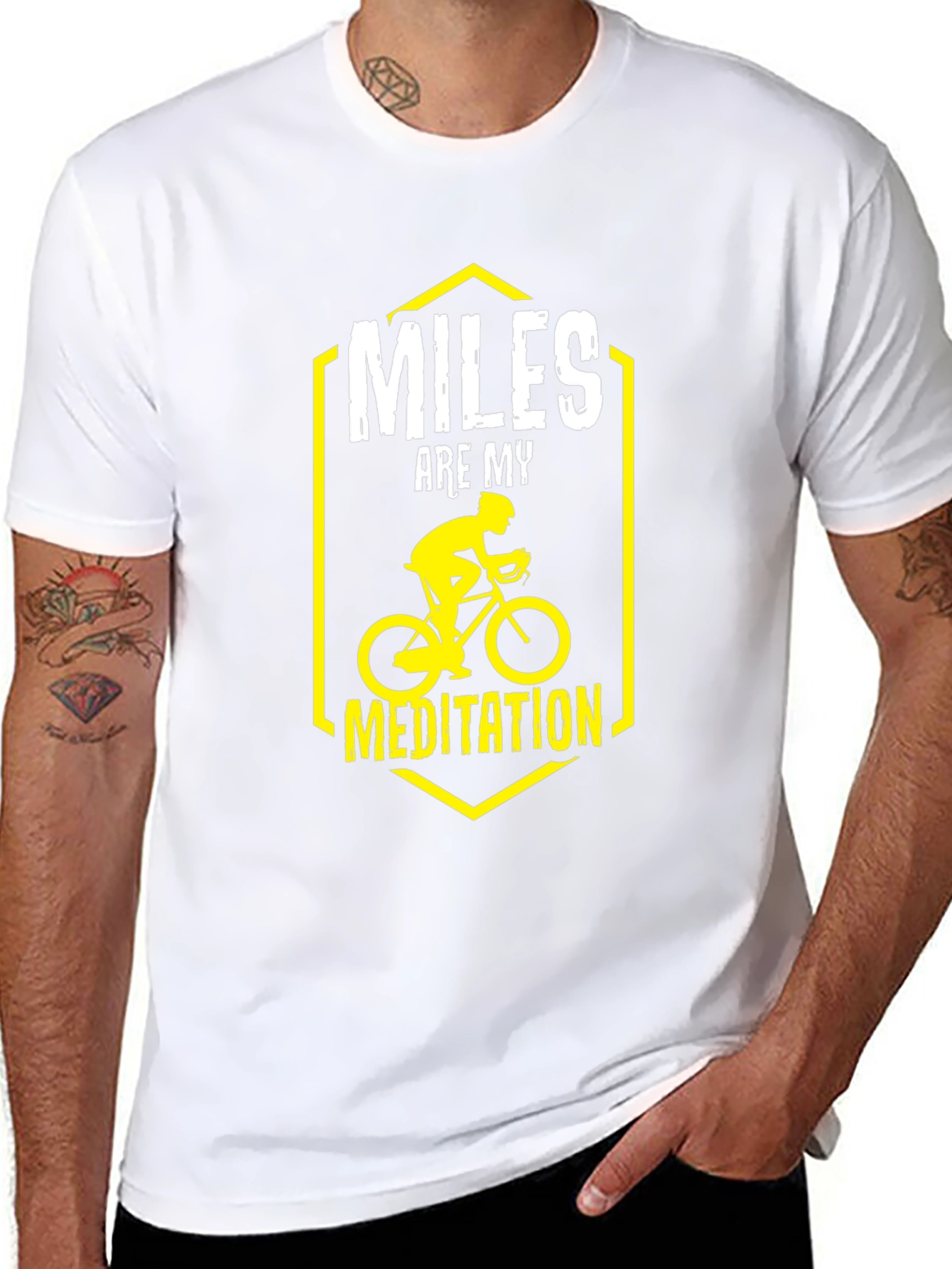 Miles Are My Meditation T-Shirt Biking Rider