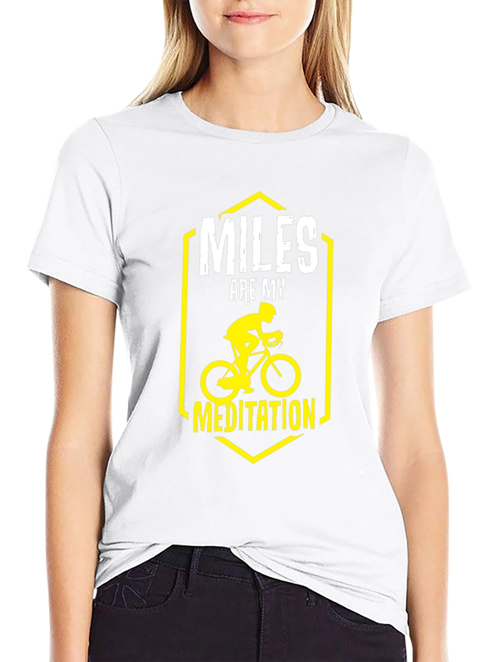 Miles Are My Meditation T-Shirt Biking Rider