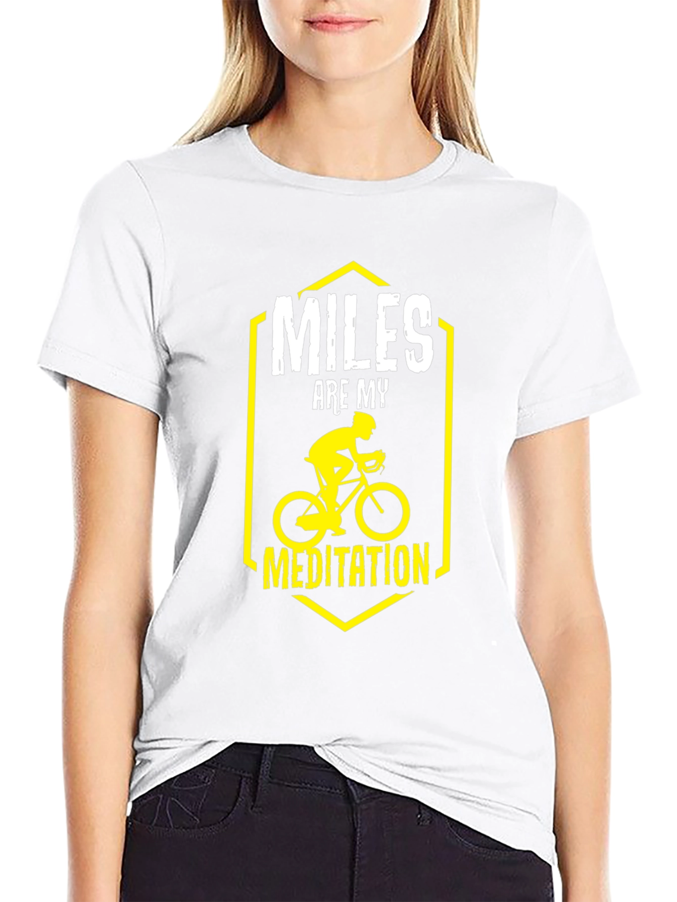 Miles Are My Meditation T-Shirt Biking Rider