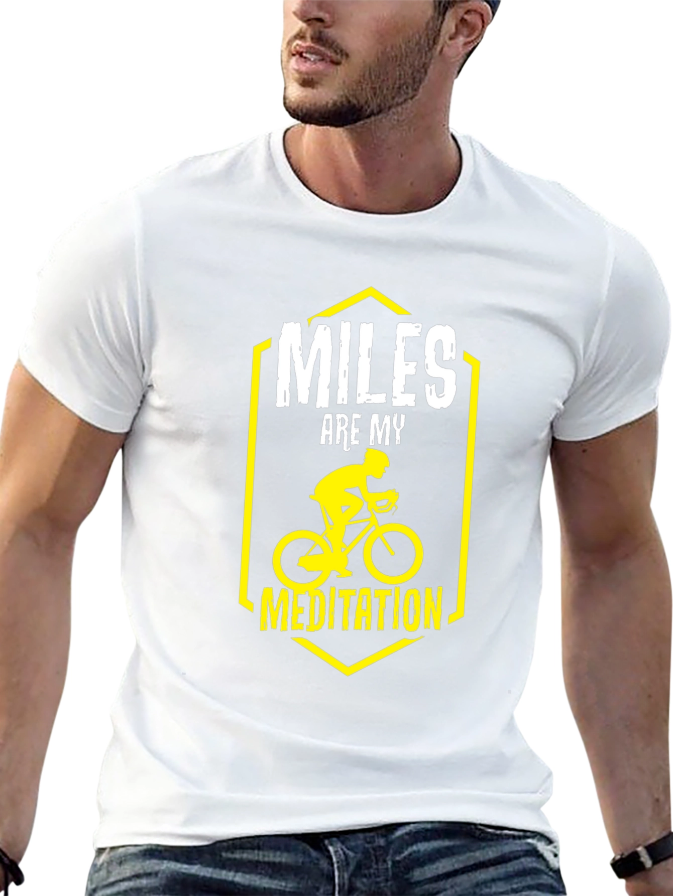 Miles Are My Meditation T-Shirt Biking Rider