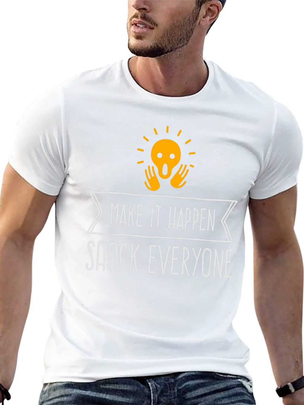 Shock Everyone Graphic Tee | Mens Black T-Shirt