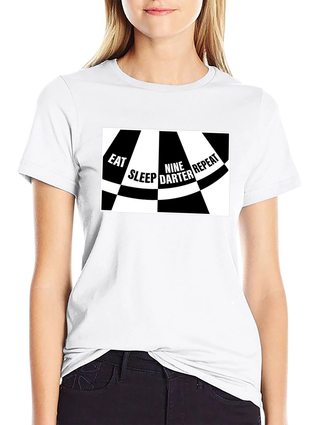 Eat Sleep Nine Darter Repeat Black T-Shirt