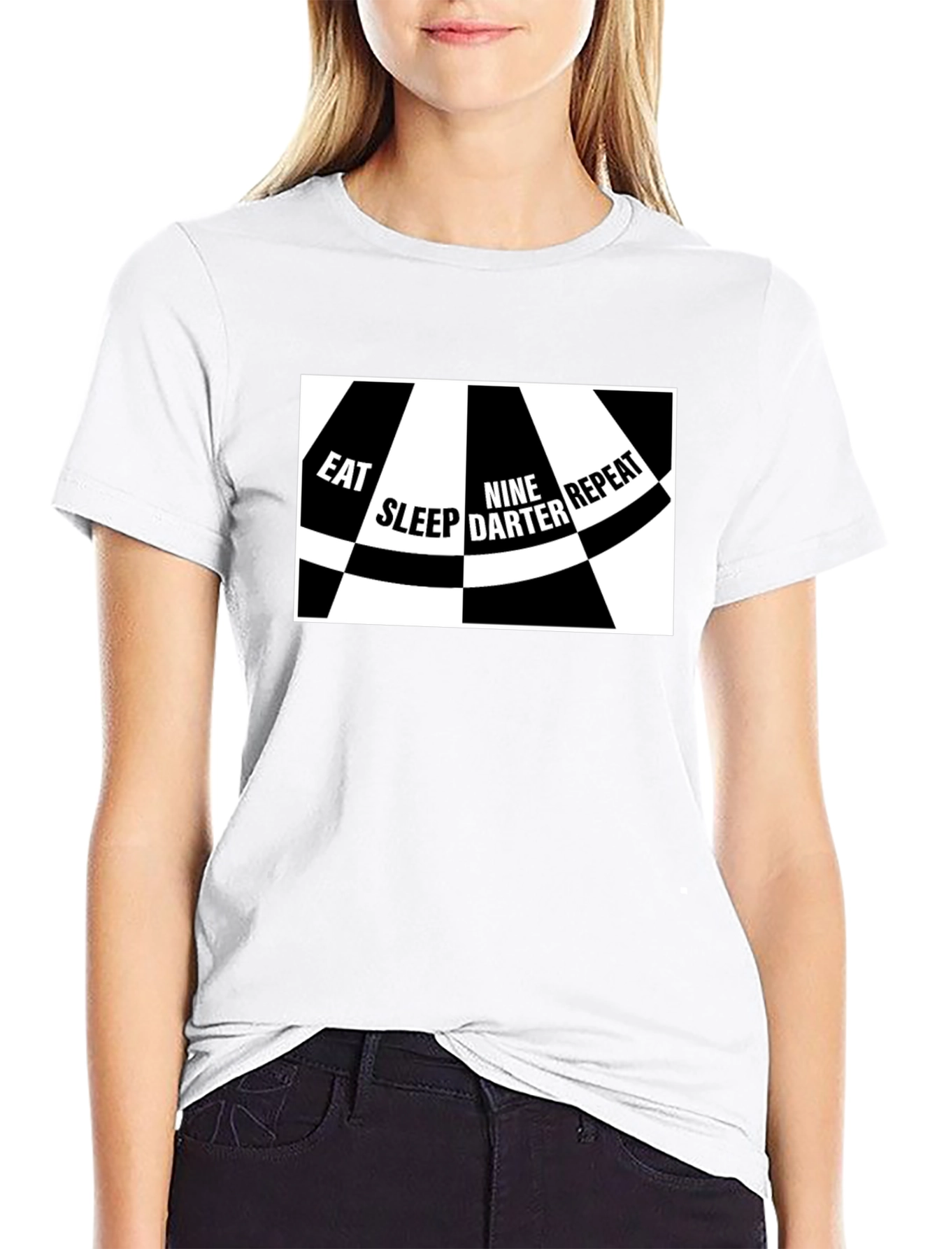 Eat Sleep Nine Darter Repeat Black T-Shirt