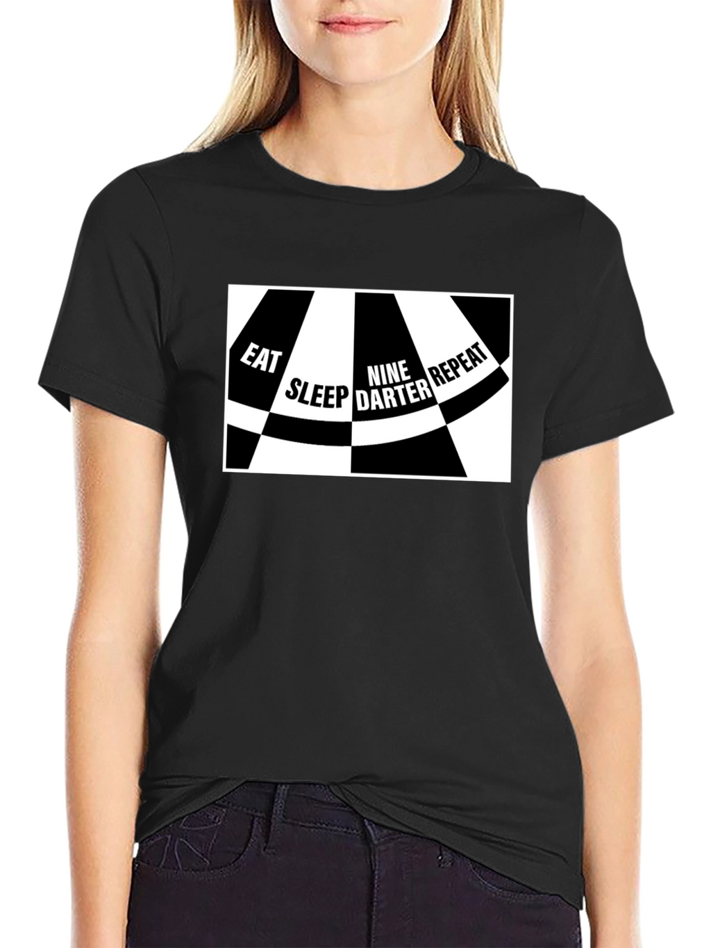 Eat Sleep Nine Darter Repeat Black T-Shirt