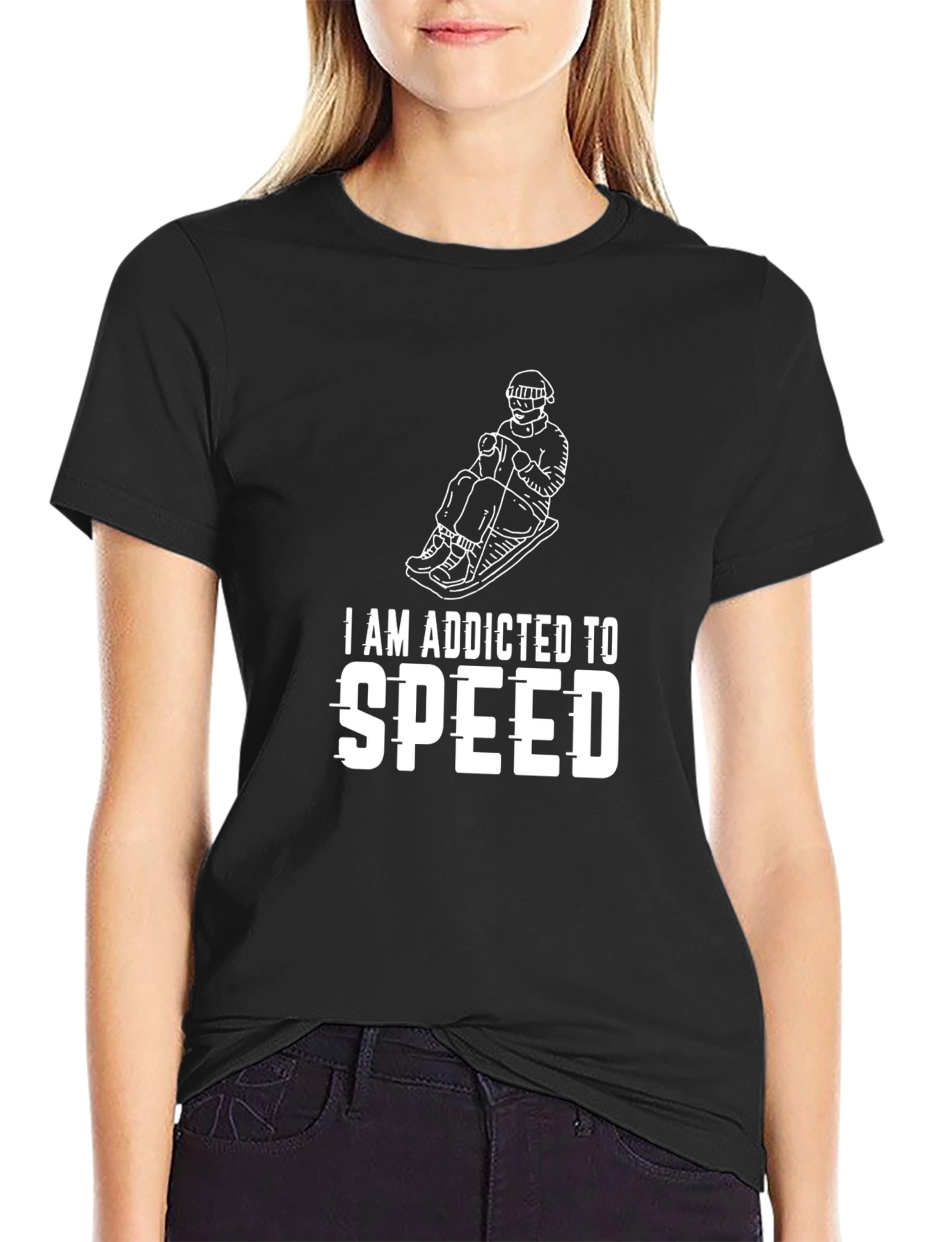 Addicted to Speed Black T-Shirt