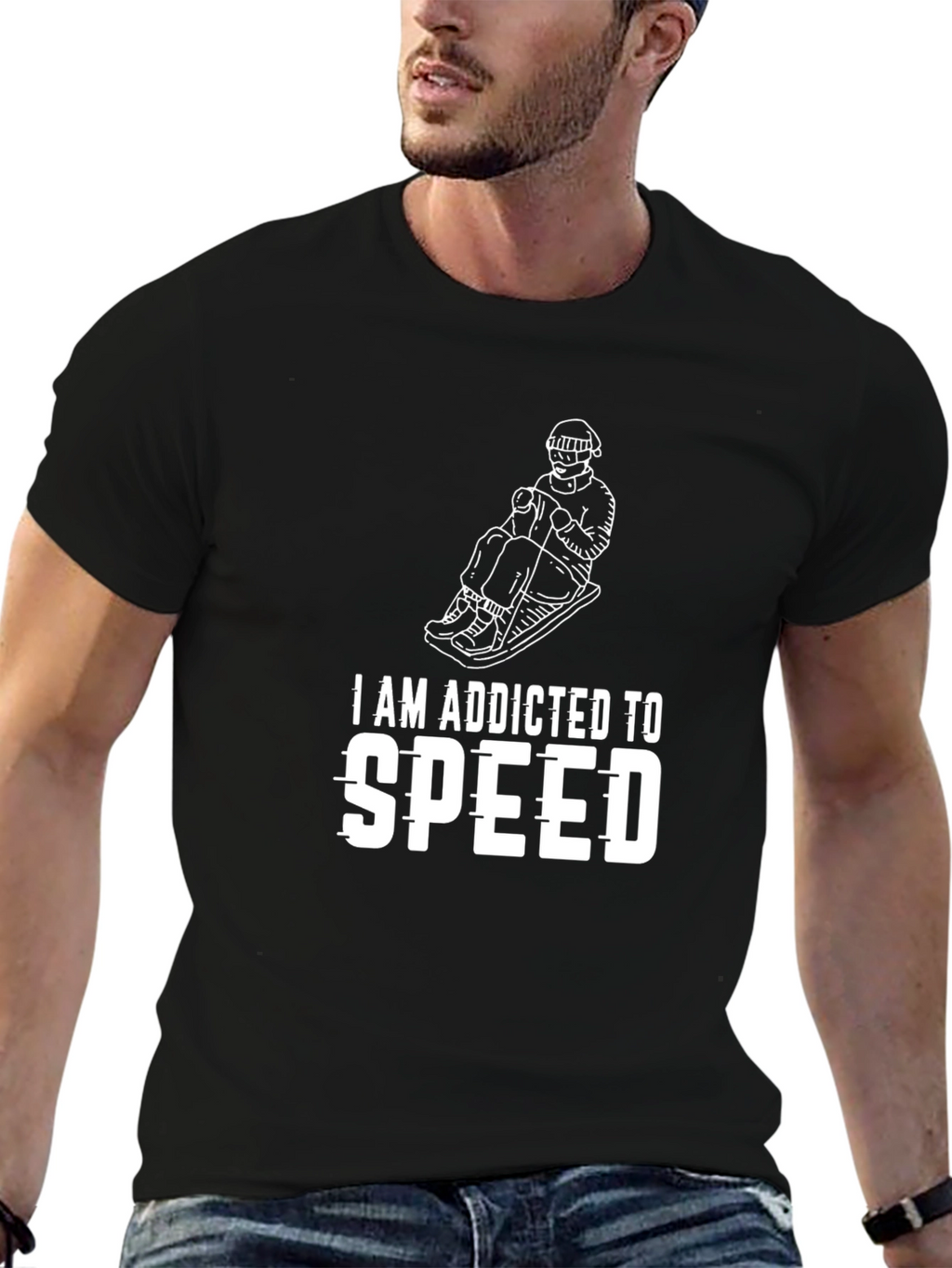 Addicted to Speed Black T-Shirt