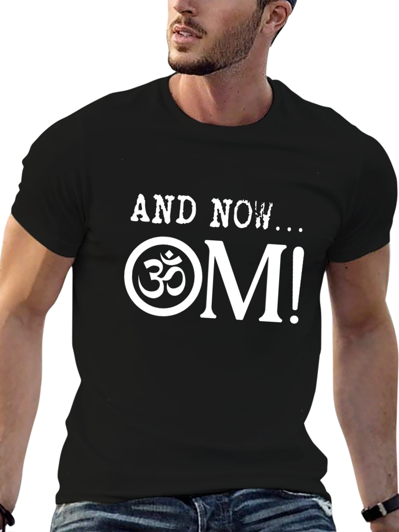 AND NOW OM! Graphic Tee - Black T-Shirt