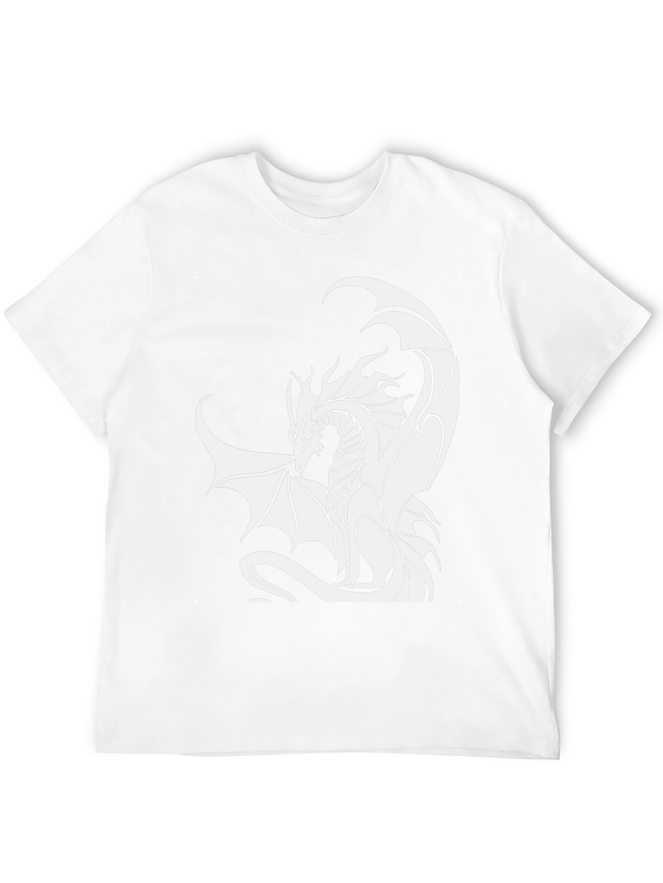 Dragon Graphic Tee - Black Cotton Blend T-Shirt