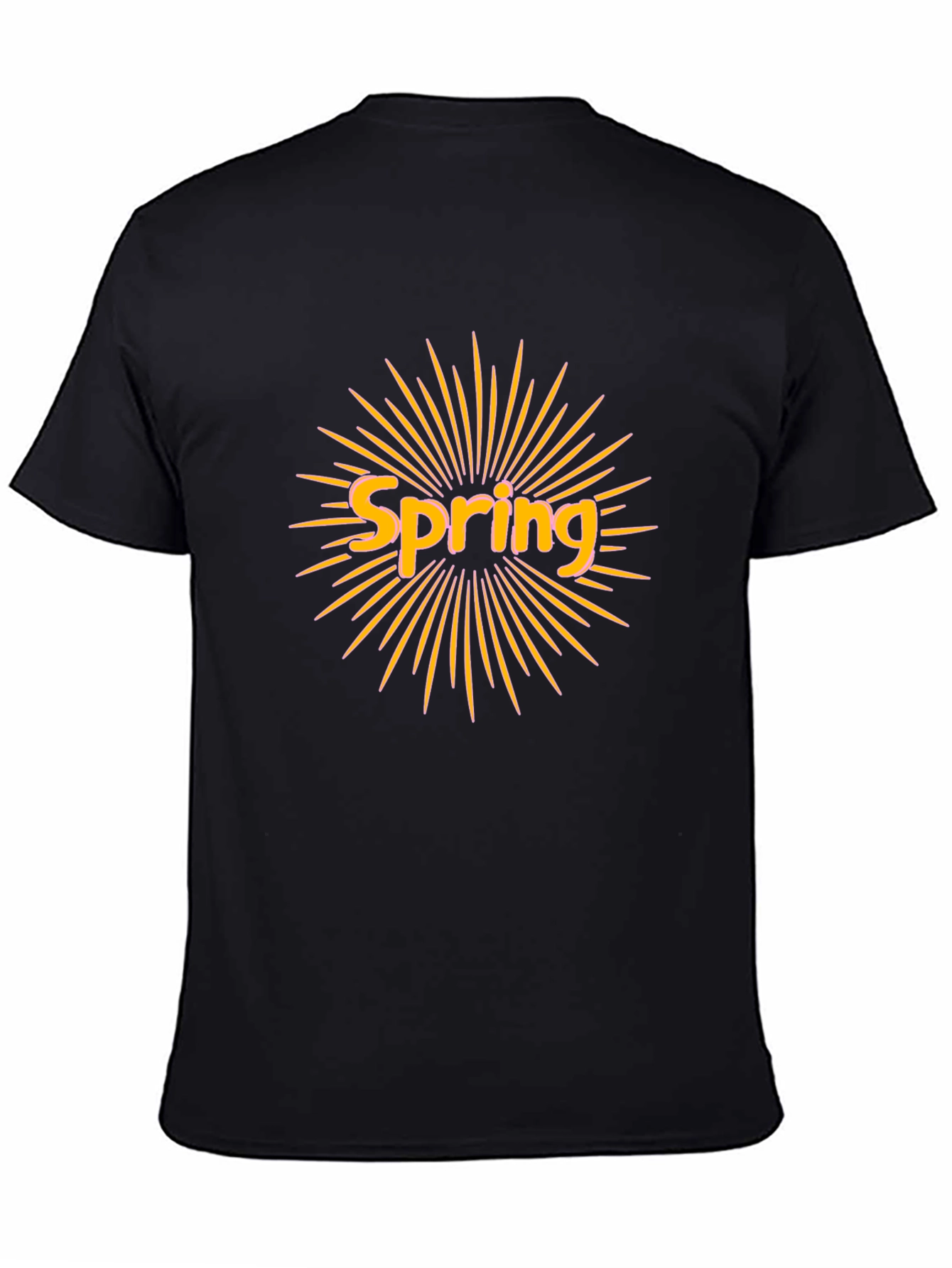 Spring Sunburst Graphic Tee - Stylish Black T-Shirt