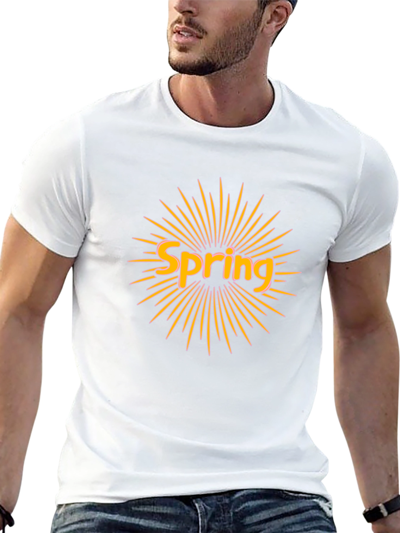 Spring Sunburst Graphic Tee - Stylish Black T-Shirt