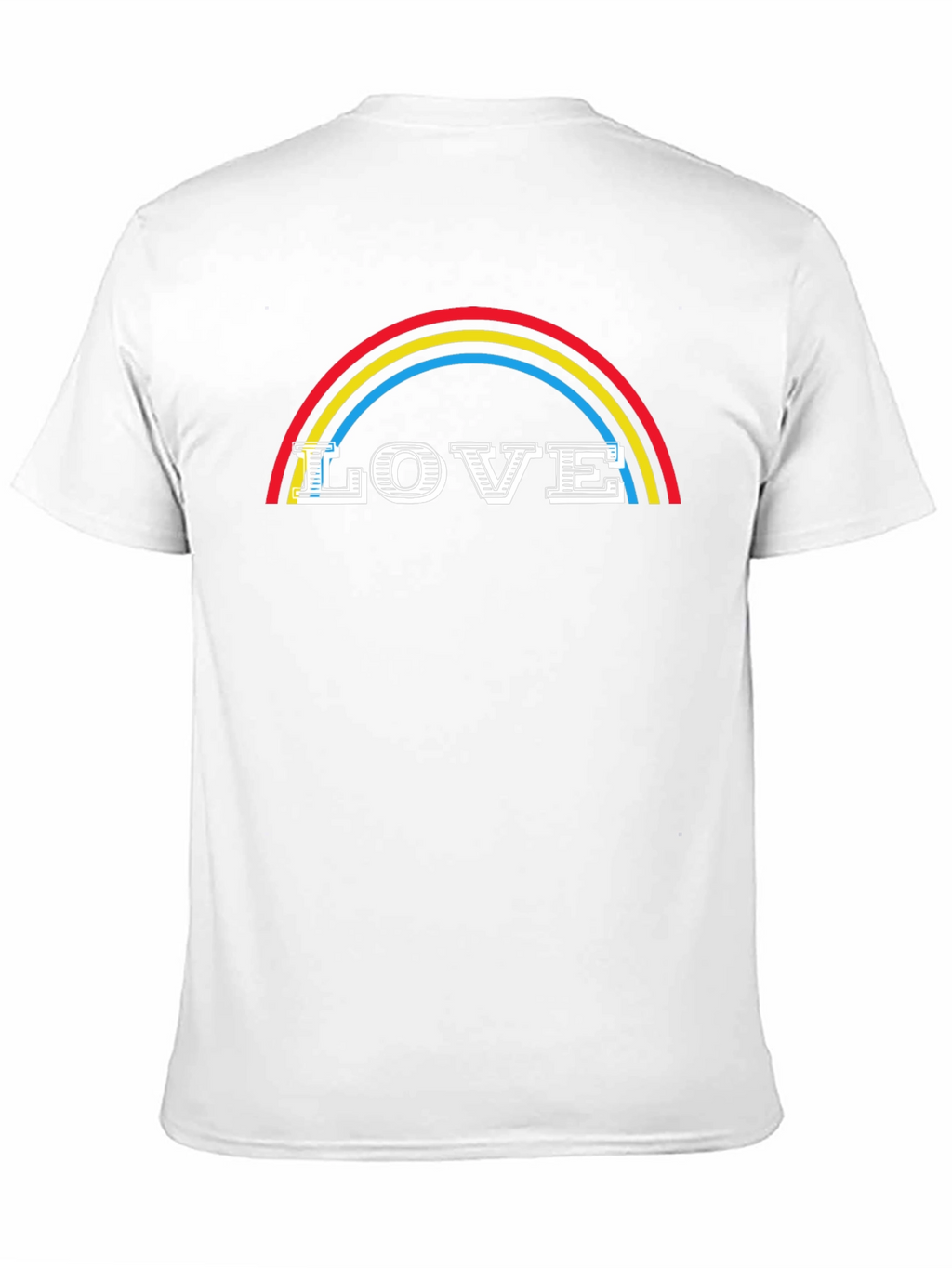 Love Rainbow Graphic Tee - Black Cotton Blend Shirt